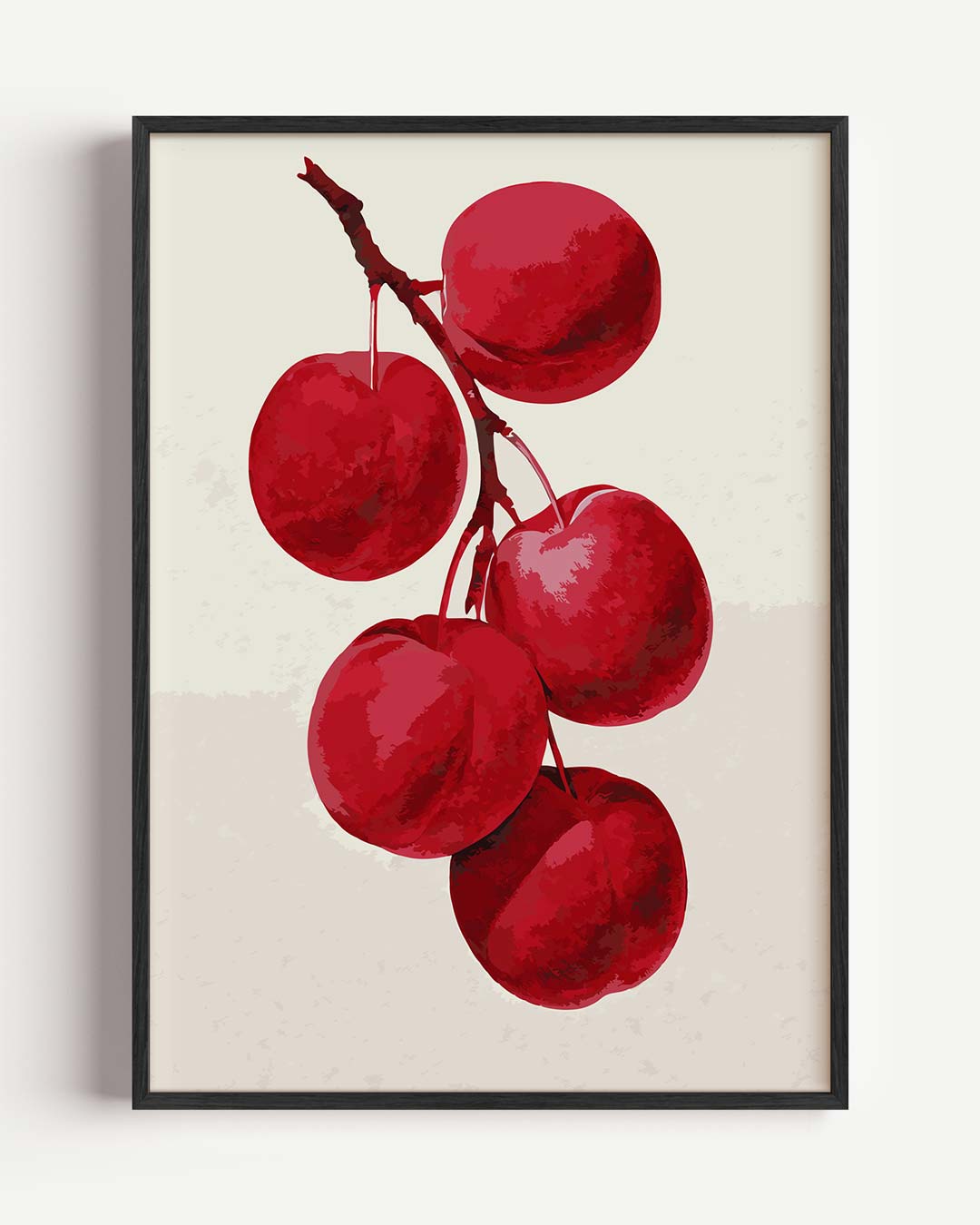 Elegante Rode Vruchten Poster-WallArtistic