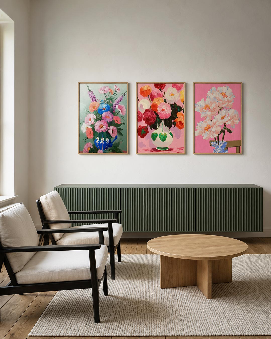 Bloemenpracht in vaas Posterset