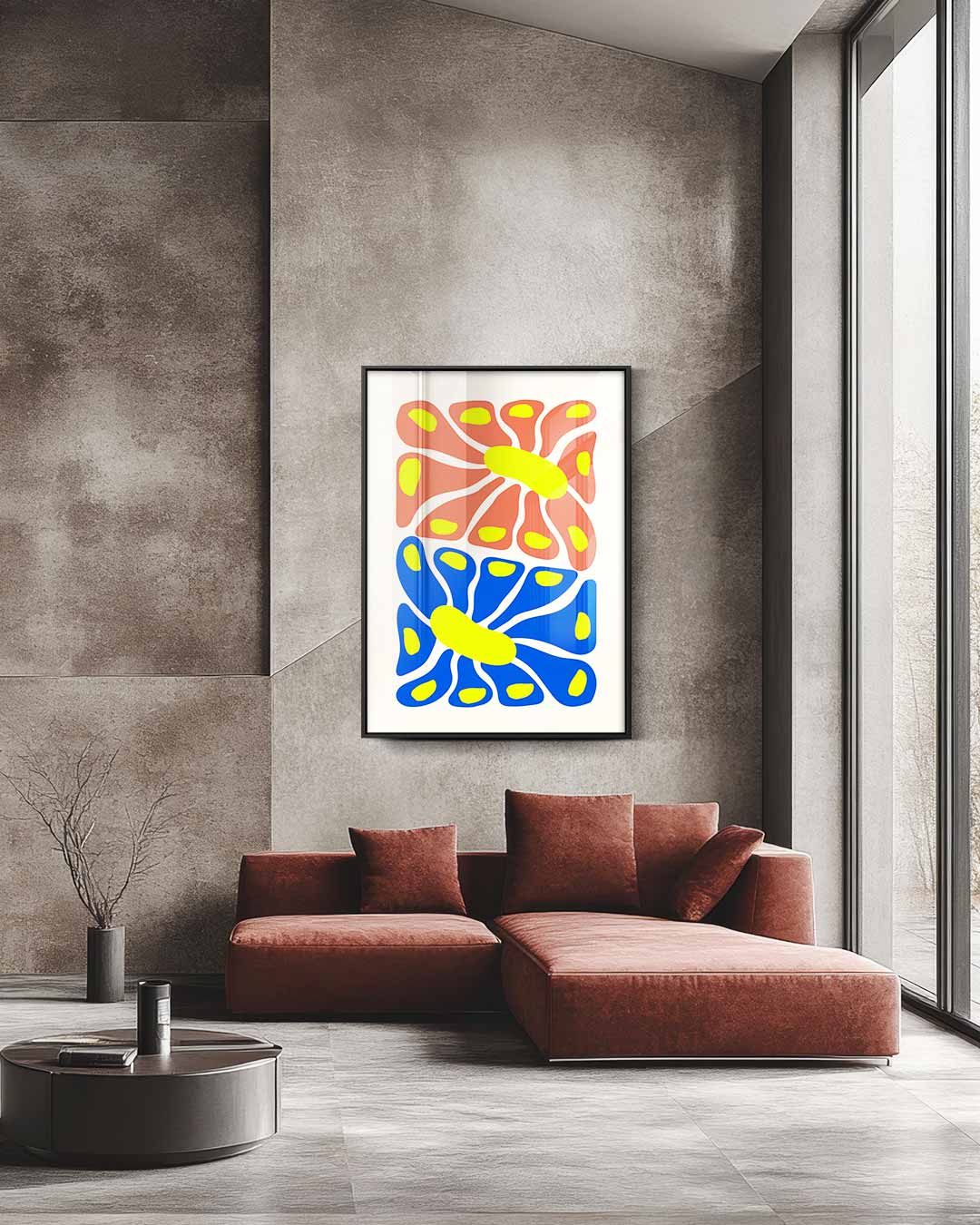 Kleurrijke Bloemexplosie Kunstwerk-canvas-dibond-plexiglas-wanddecoratie-WallArtistic
