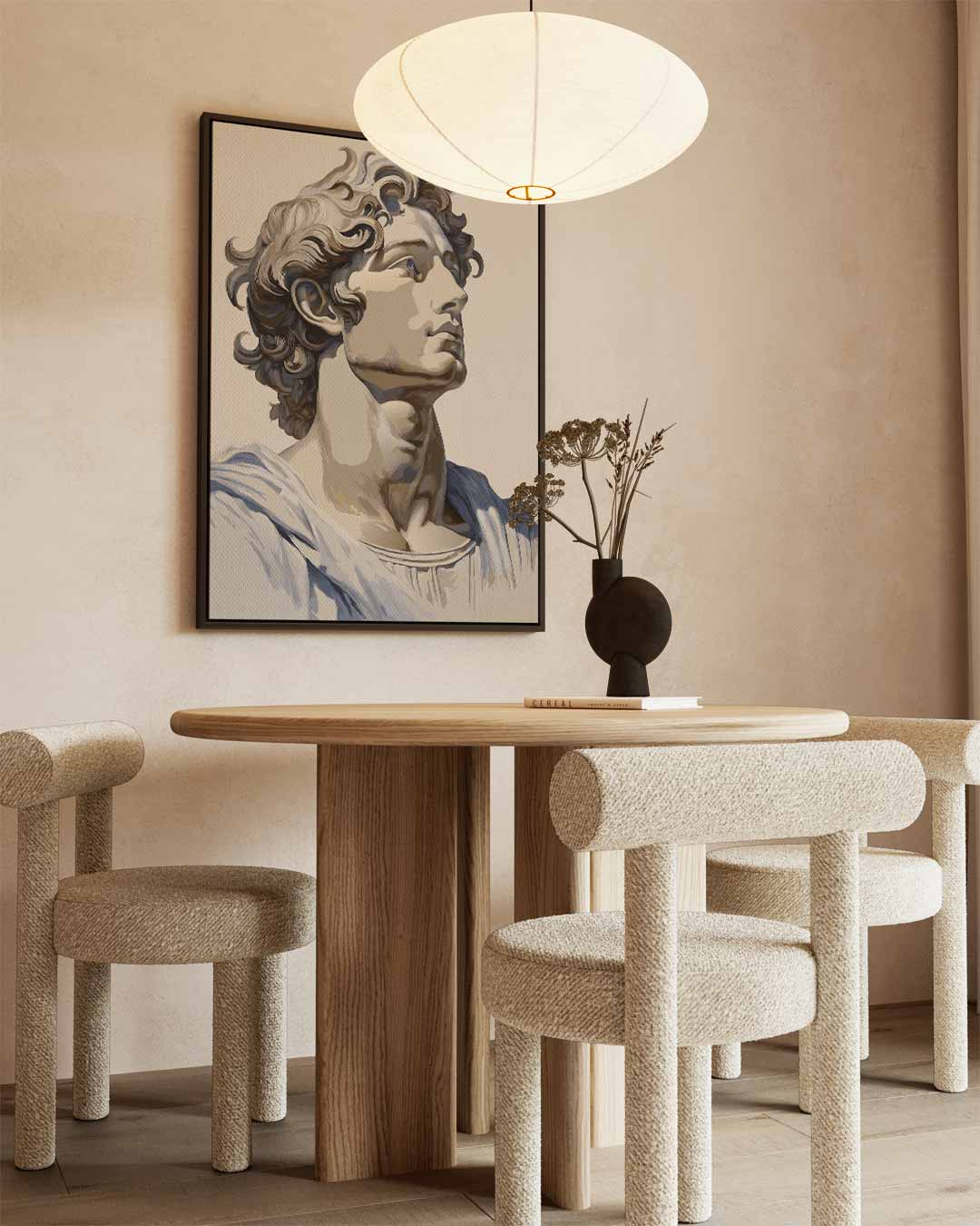 Klassieke Buste Portret Kunstwerk-canvas-dibond-plexiglas-wanddecoratie-WallArtistic