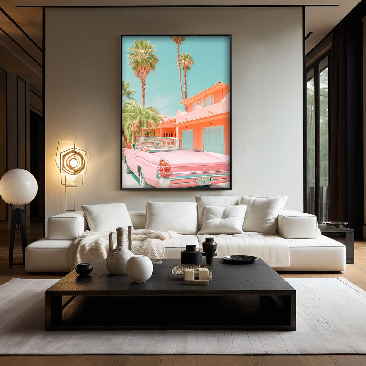 Retro Zomerdroom Kunstwerk-canvas-dibond-plexiglas-wanddecoratie-WallArtistic
