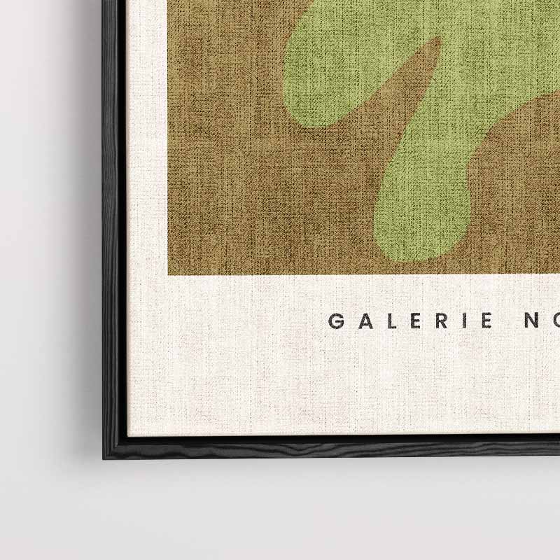 Organische Vormen in Groen Kunstwerk-canvas-dibond-plexiglas-wanddecoratie-WallArtistic