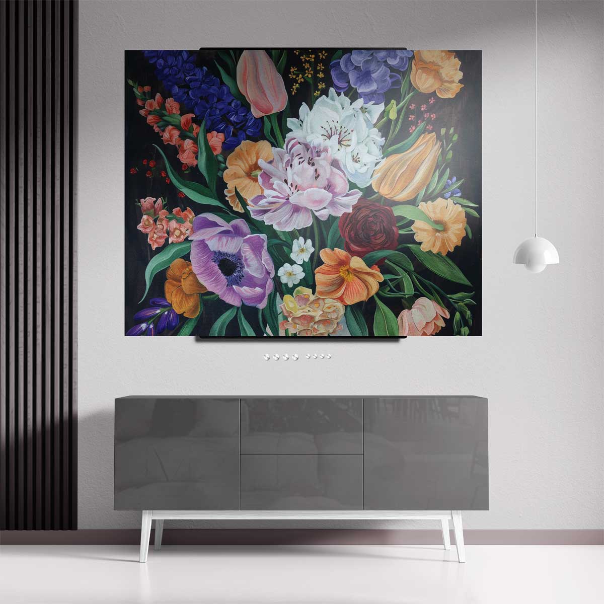 Bloemenpracht op Canvas Kunstwerk-canvas-dibond-plexiglas-wanddecoratie-WallArtistic