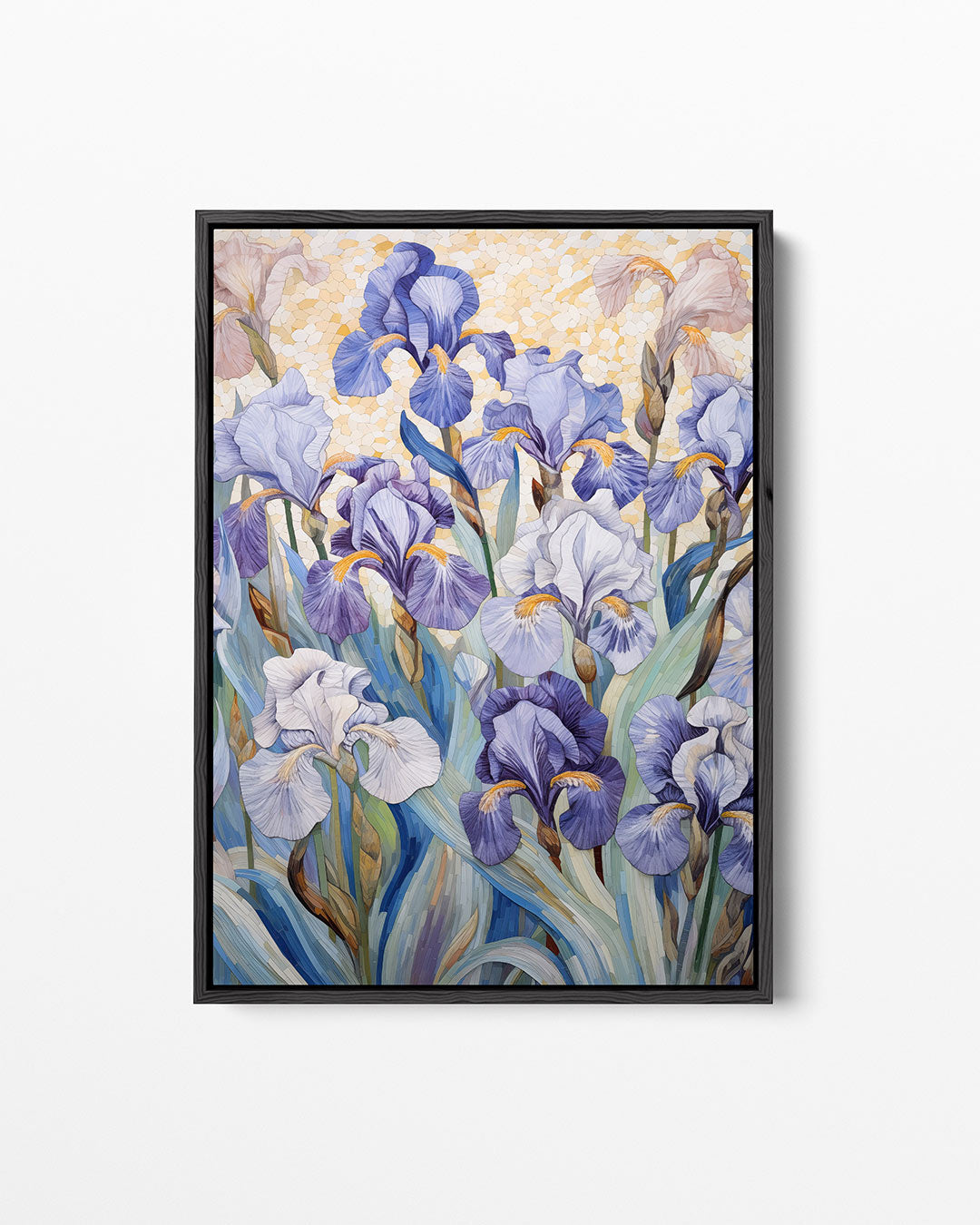 Bloemrijke irissen Kunstwerk