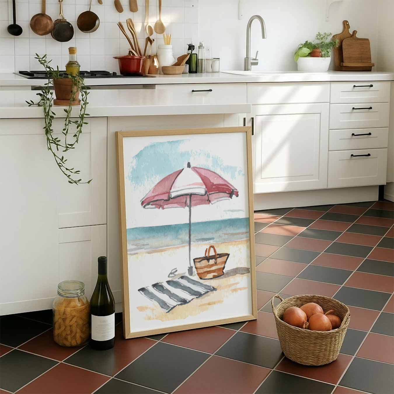Zomerse Strand Poster-WallArtistic