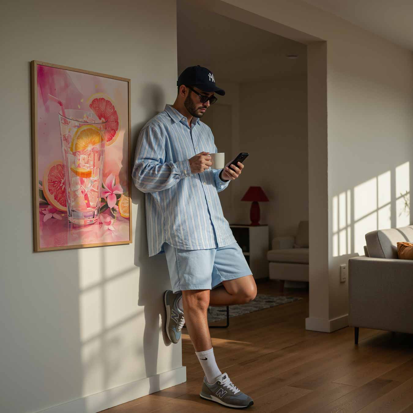 Zomerse Citrus Cocktail Poster-WallArtistic