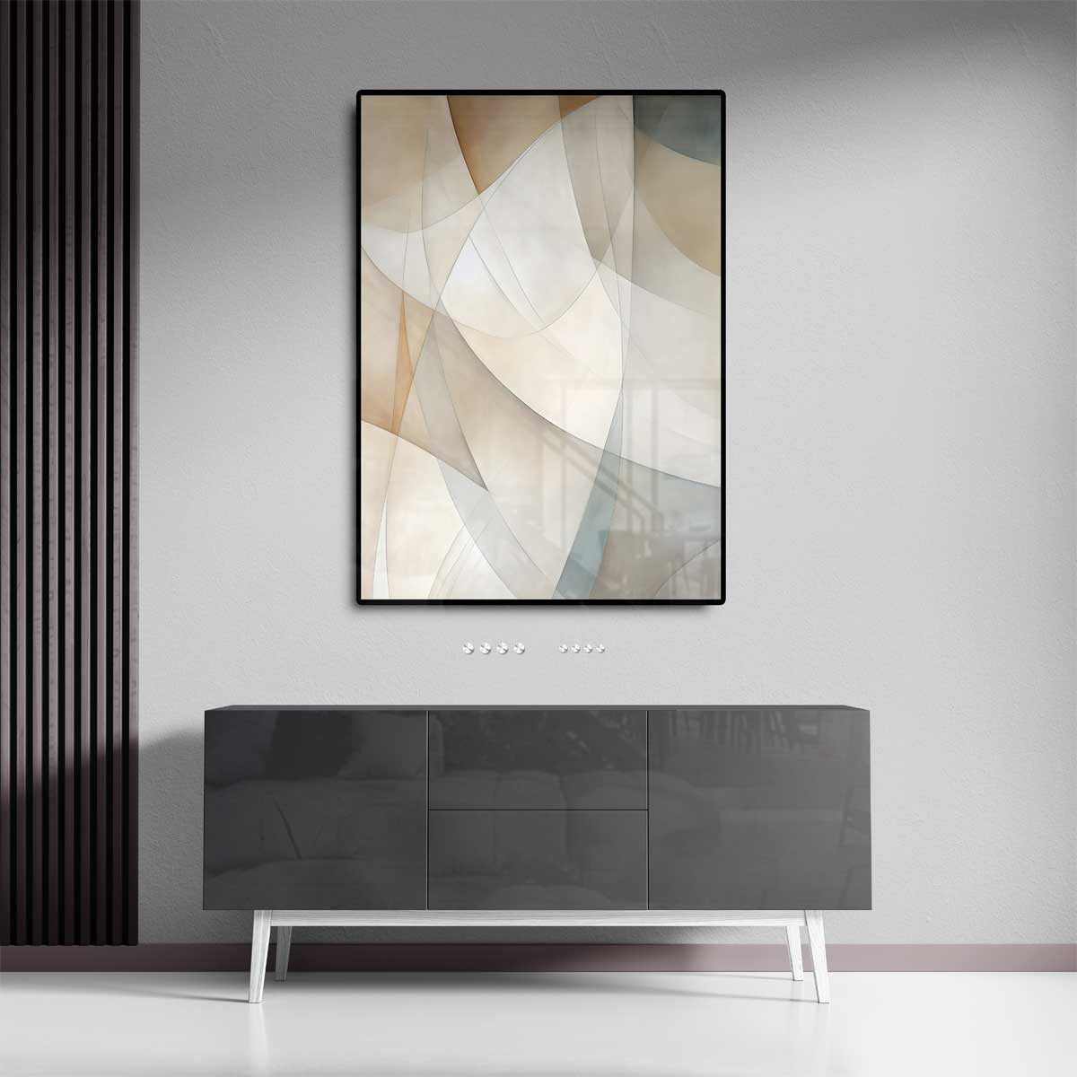 Harmonische Abstractie in Aardetinten Kunstwerk-canvas-dibond-plexiglas-wanddecoratie-WallArtistic