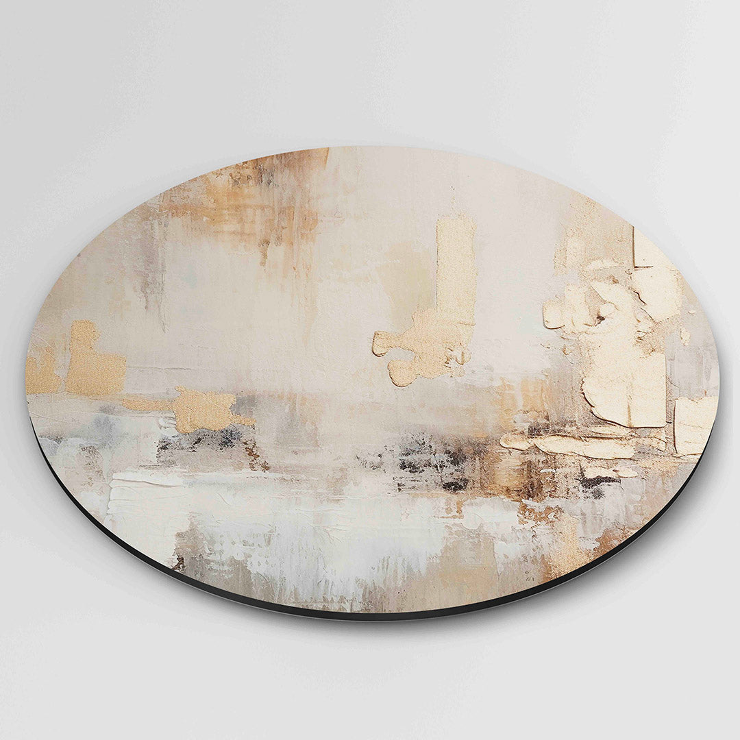 Abstracte beige Muurcirkel