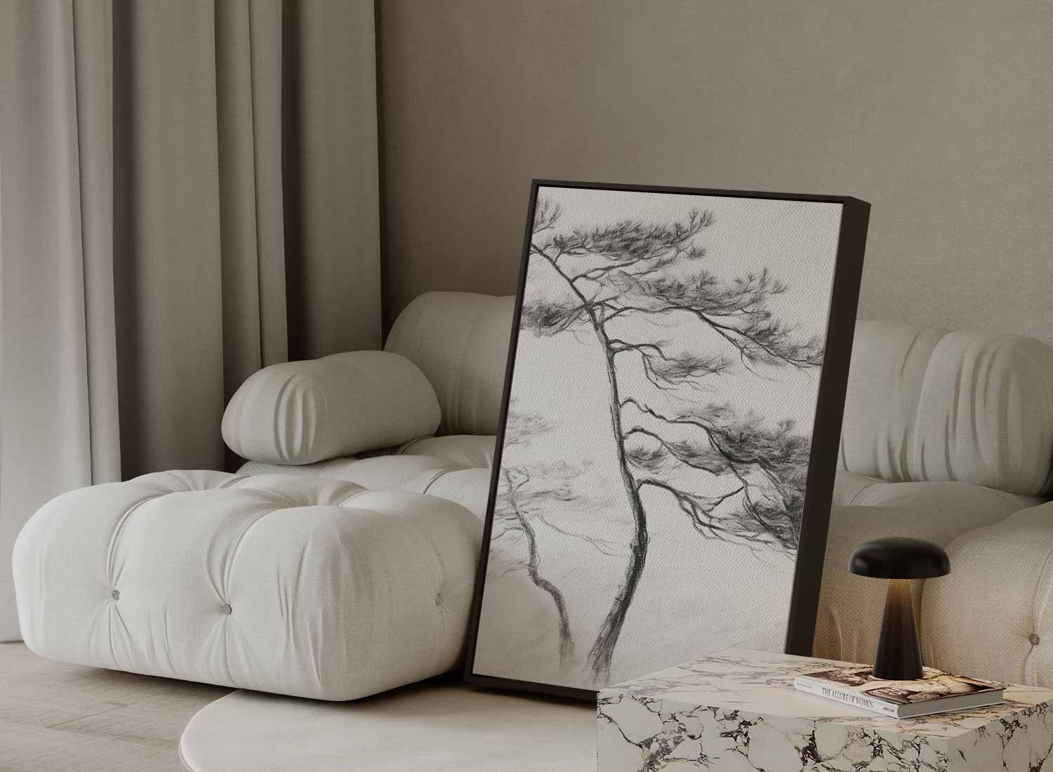 Elegante Dans van Dennenbomen Kunstwerk-canvas-dibond-plexiglas-wanddecoratie-WallArtistic