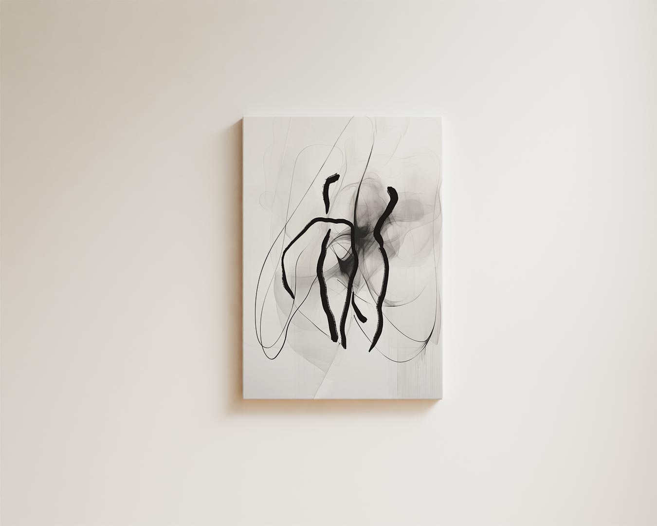 Dansende Lijnen in Mist Kunstwerk-canvas-dibond-plexiglas-wanddecoratie-WallArtistic