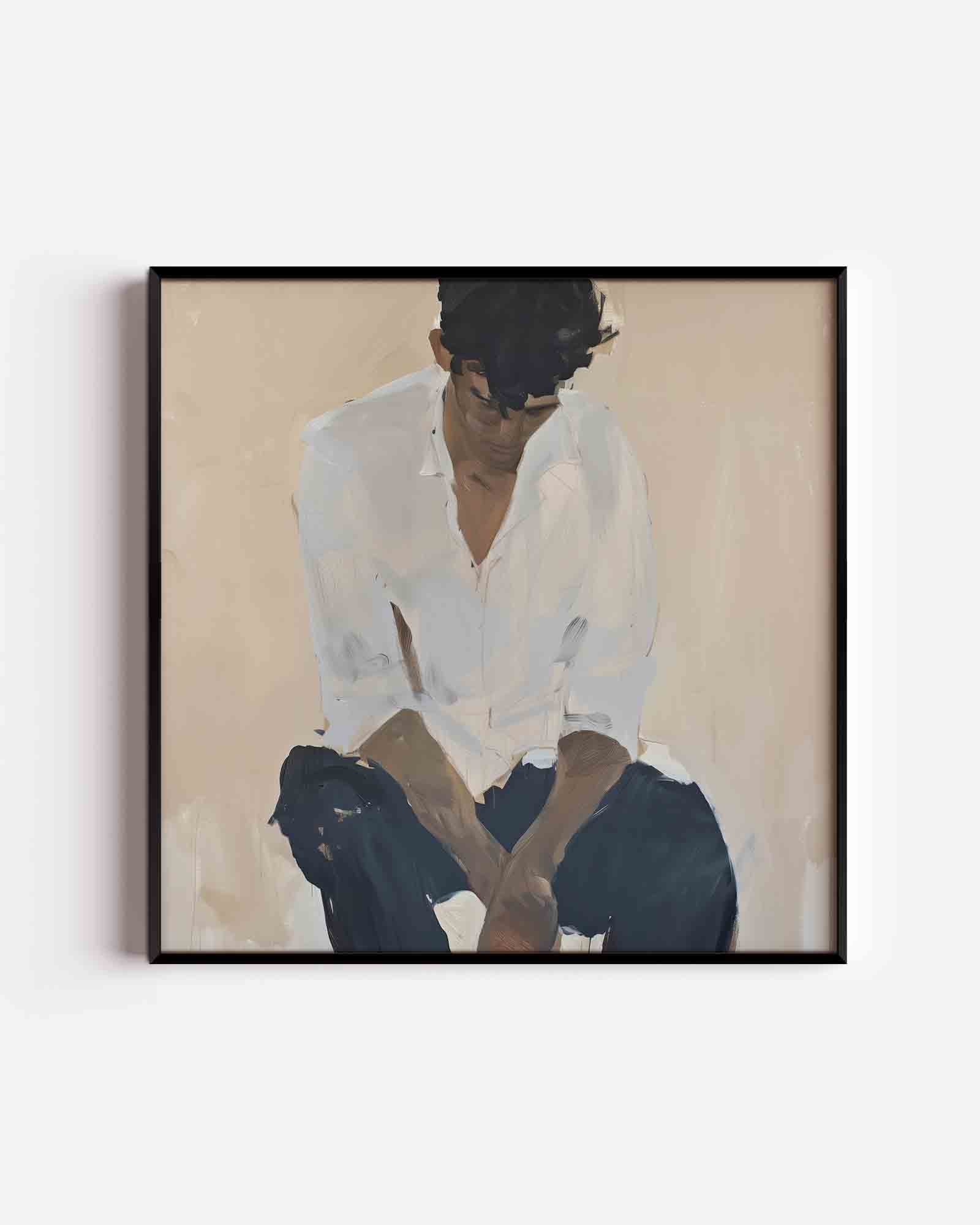 Zittende figuur Poster