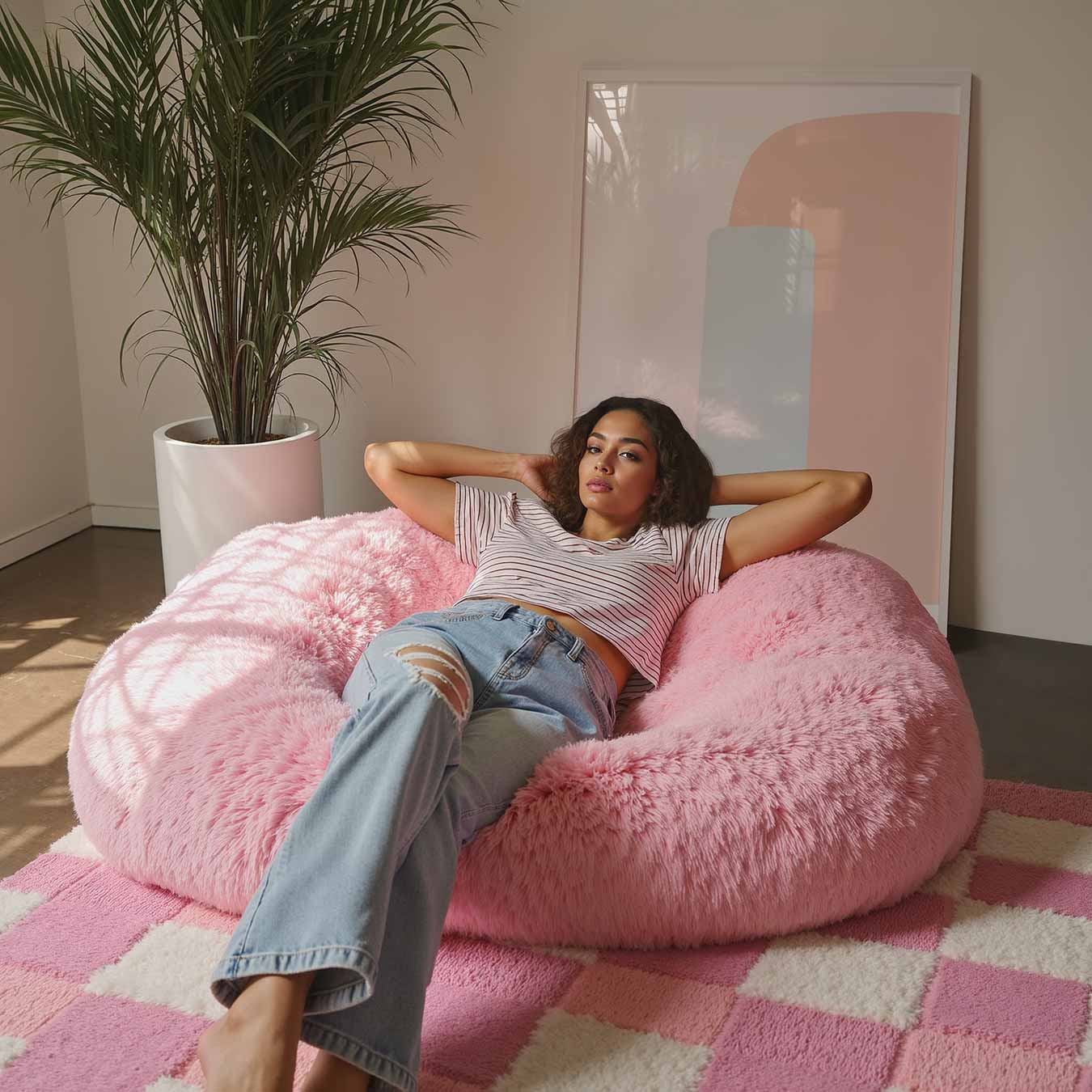 Abstracte Pastel Vormen Poster-WallArtistic