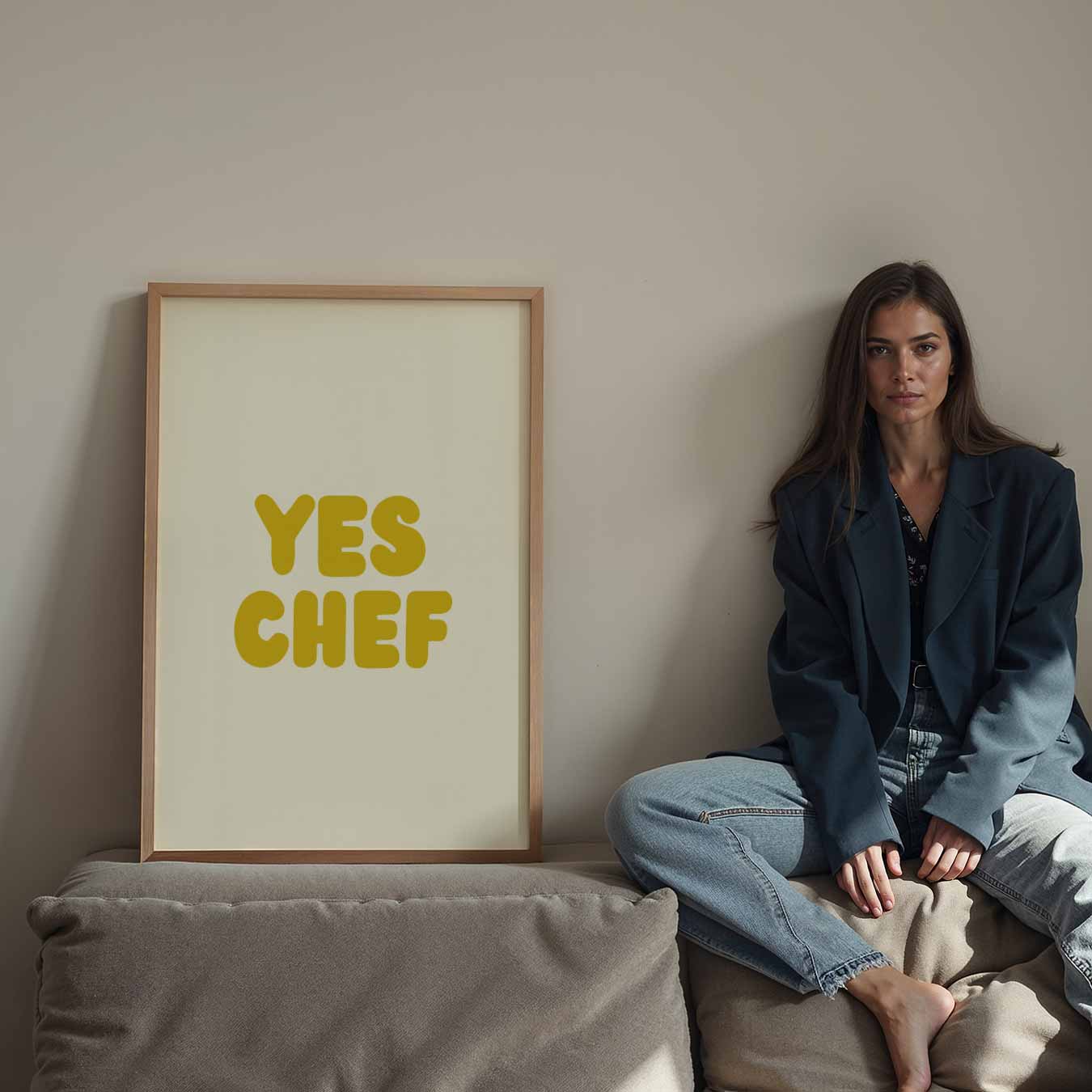 Yes Chef Keukenposter-WallArtistic