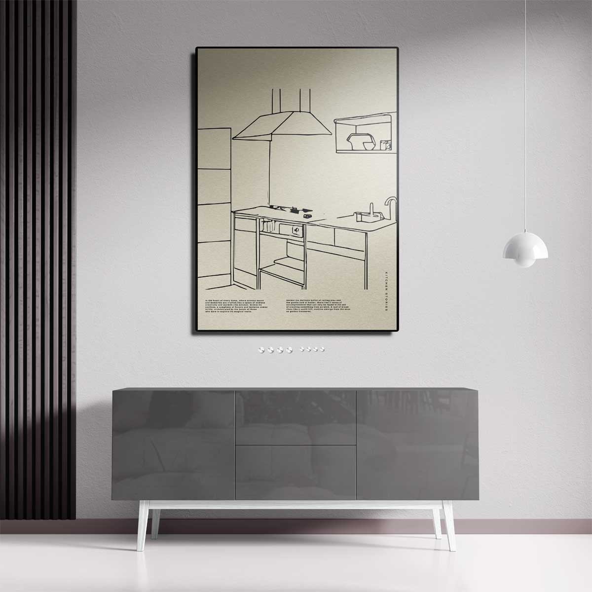 Minimalistische Keukenprint Kunstwerk-canvas-dibond-plexiglas-wanddecoratie-WallArtistic