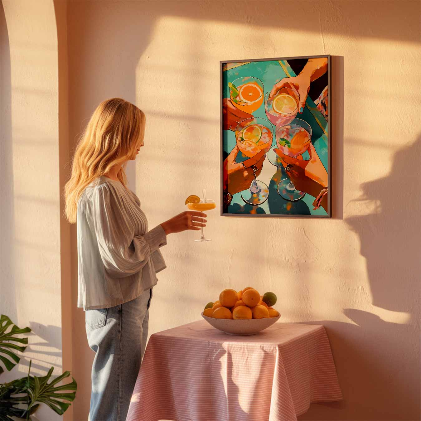 Vrolijke Zomerdrankjes Poster-WallArtistic