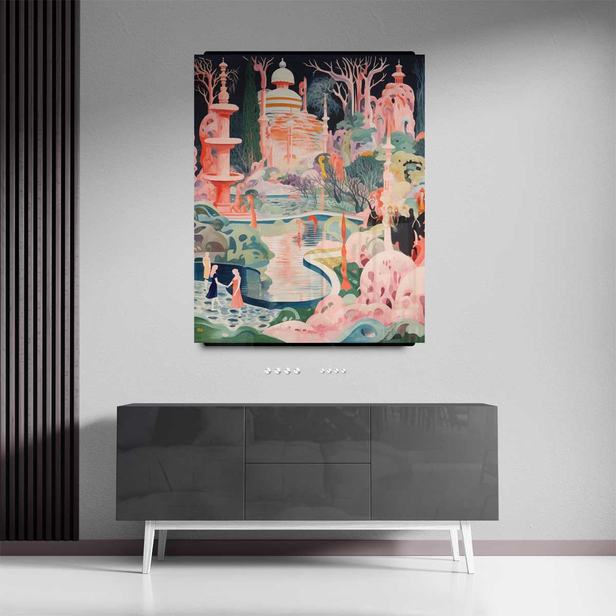 Droomachtig Fantasielandschap Kunstwerk-canvas-dibond-plexiglas-wanddecoratie-WallArtistic