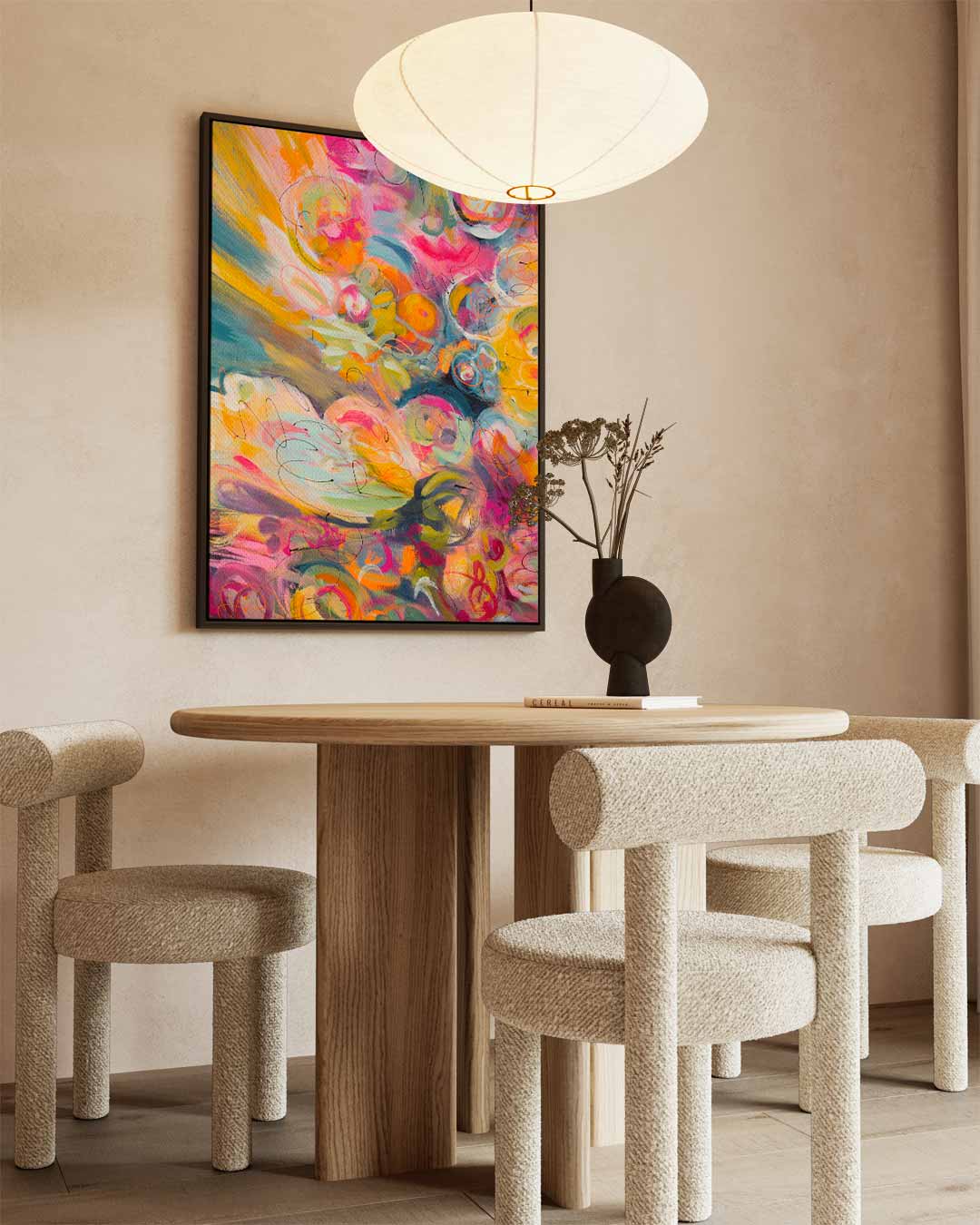 Vurige Bloemenexplosie Kunstwerk-canvas-dibond-plexiglas-wanddecoratie-WallArtistic