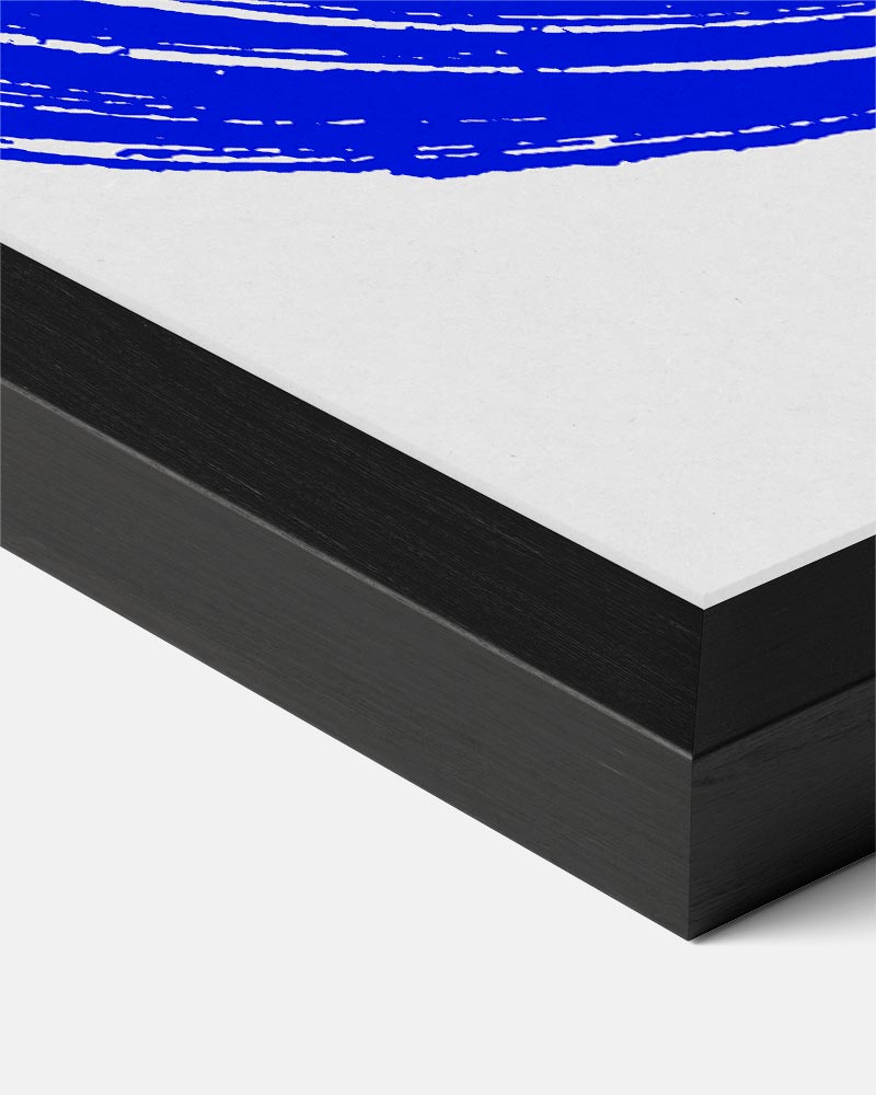 Moderne Blauwe Schelpenkunst Poster