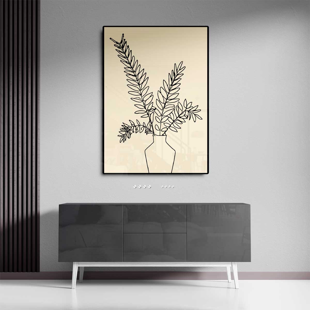 Simpele Botanische Sierlijkheid Kunstwerk-canvas-dibond-plexiglas-wanddecoratie-WallArtistic