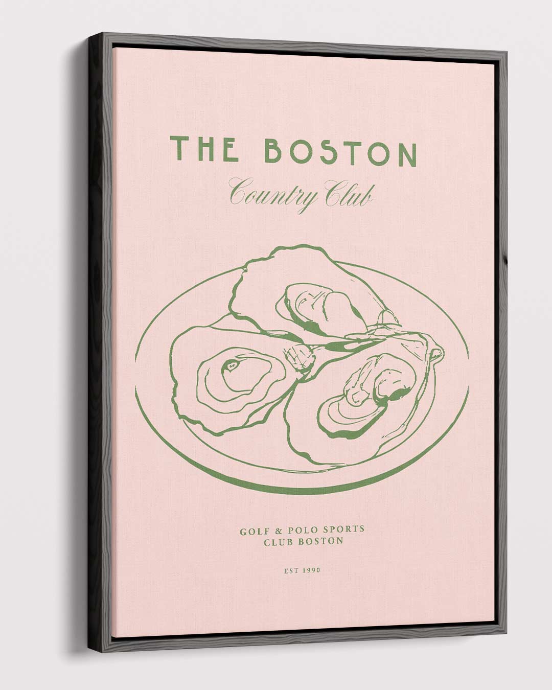 Boston Country Club Illustratie Kunstwerk-canvas-dibond-plexiglas-wanddecoratie-WallArtistic