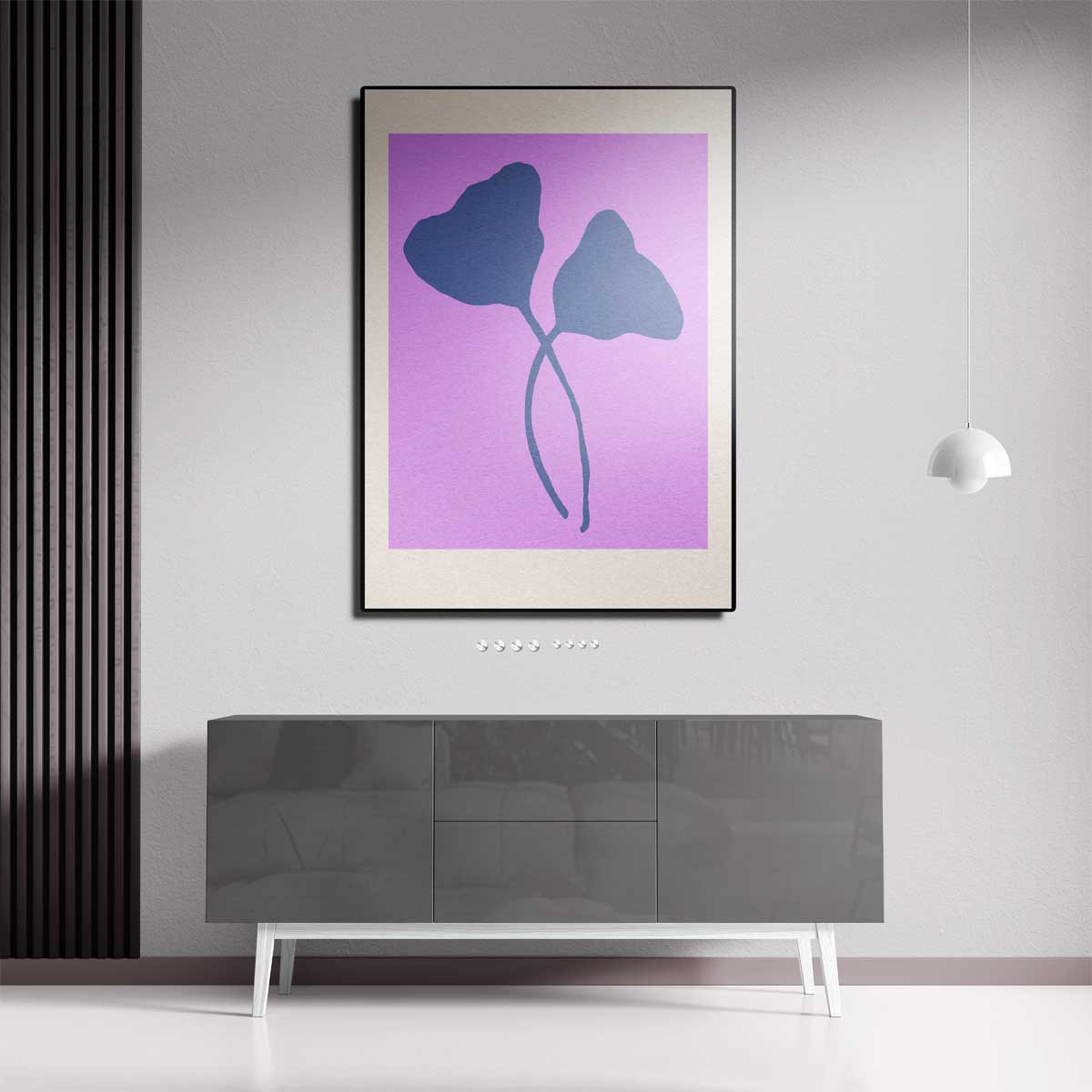 Speelse Bladstilte Kunstwerk-canvas-dibond-plexiglas-wanddecoratie-WallArtistic