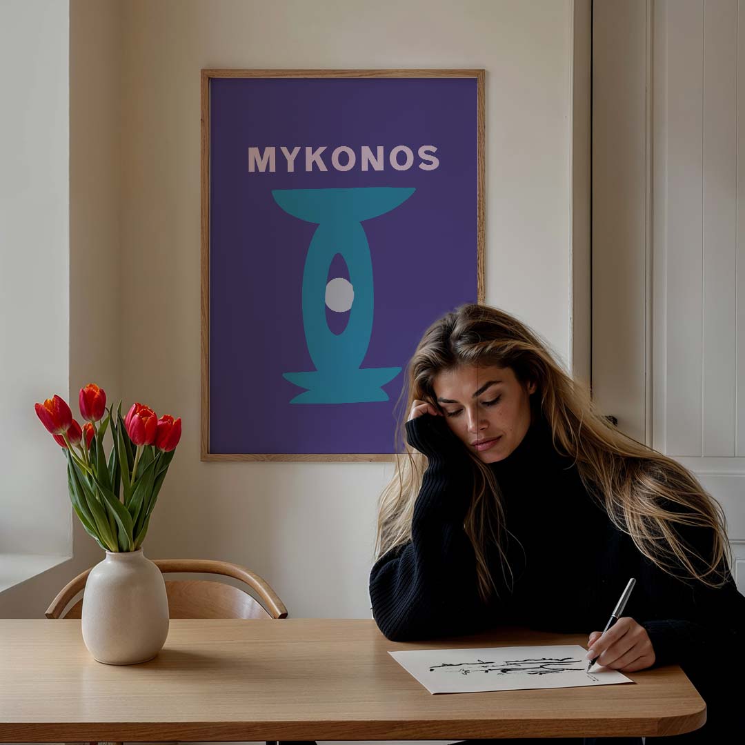 Mykonos Chic Poster-WallArtistic