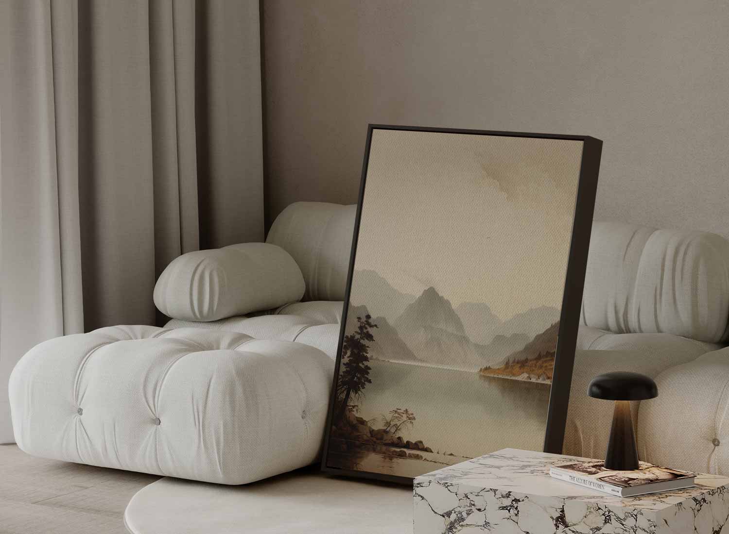Droomachtig Berglandschap Kunstwerk-canvas-dibond-plexiglas-wanddecoratie-WallArtistic