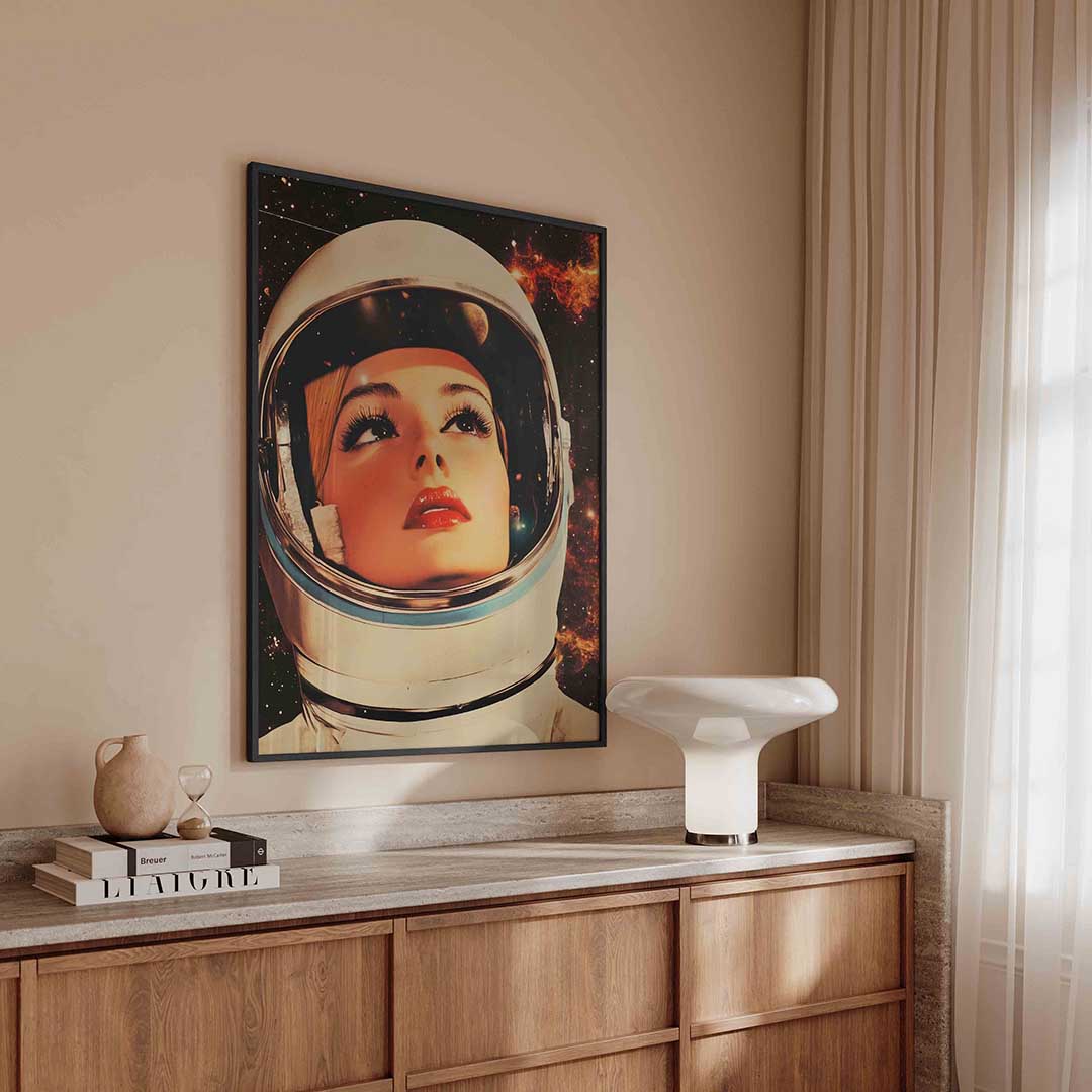Astronaut met sterrenhemel Poster