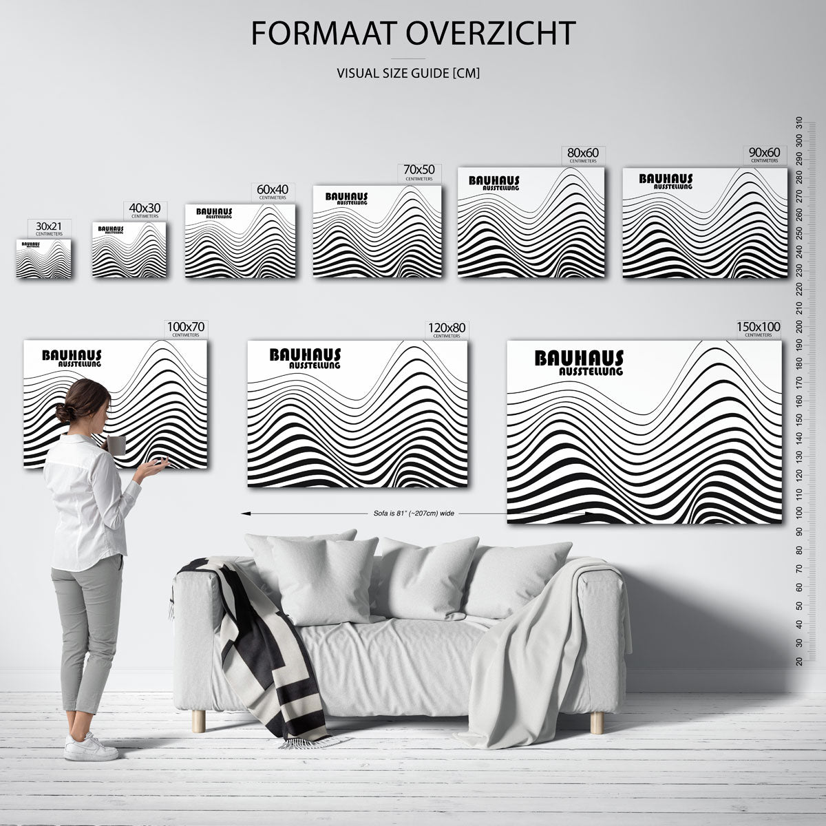 Golvend lijnenspel Poster