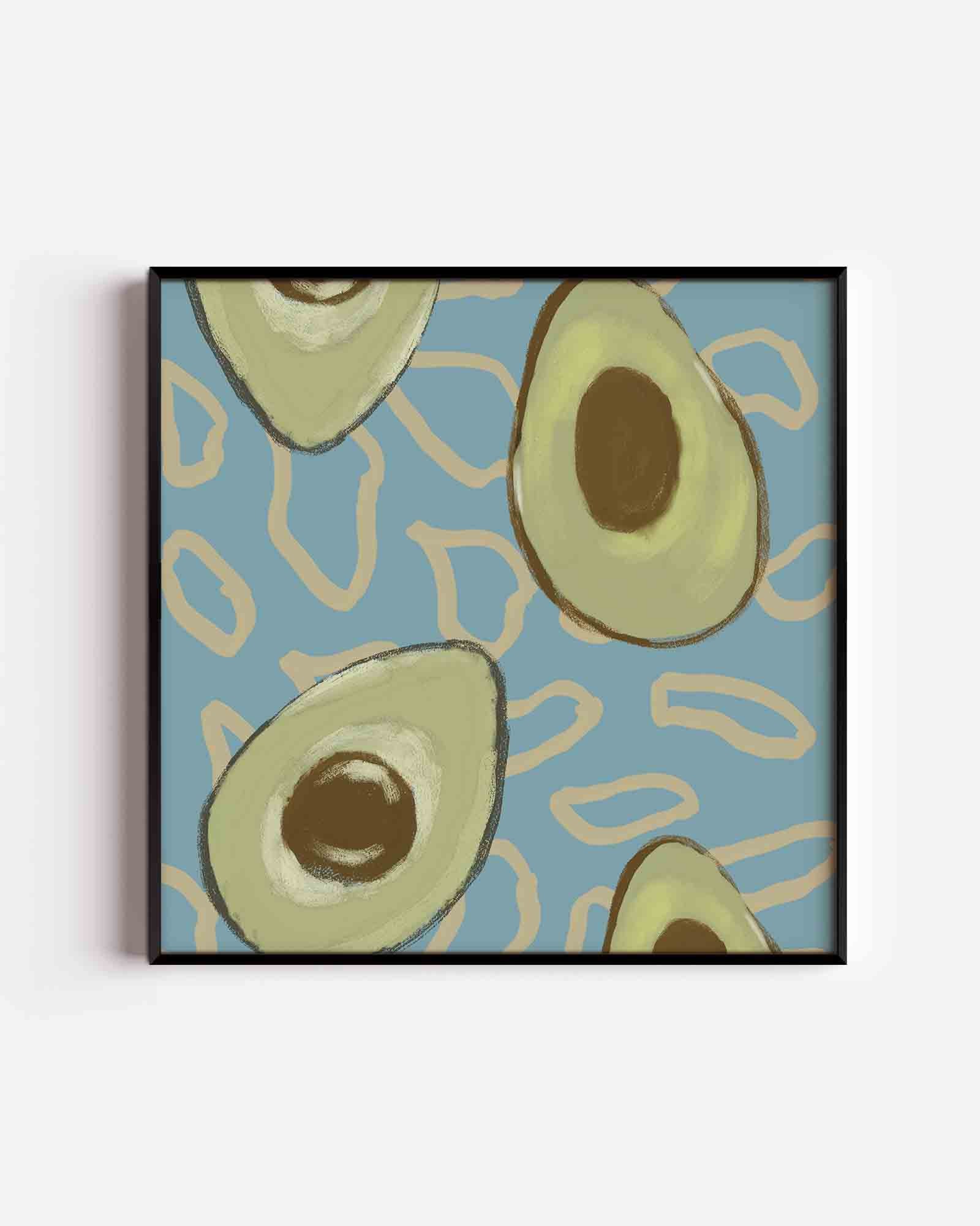 Avocado patroon Poster