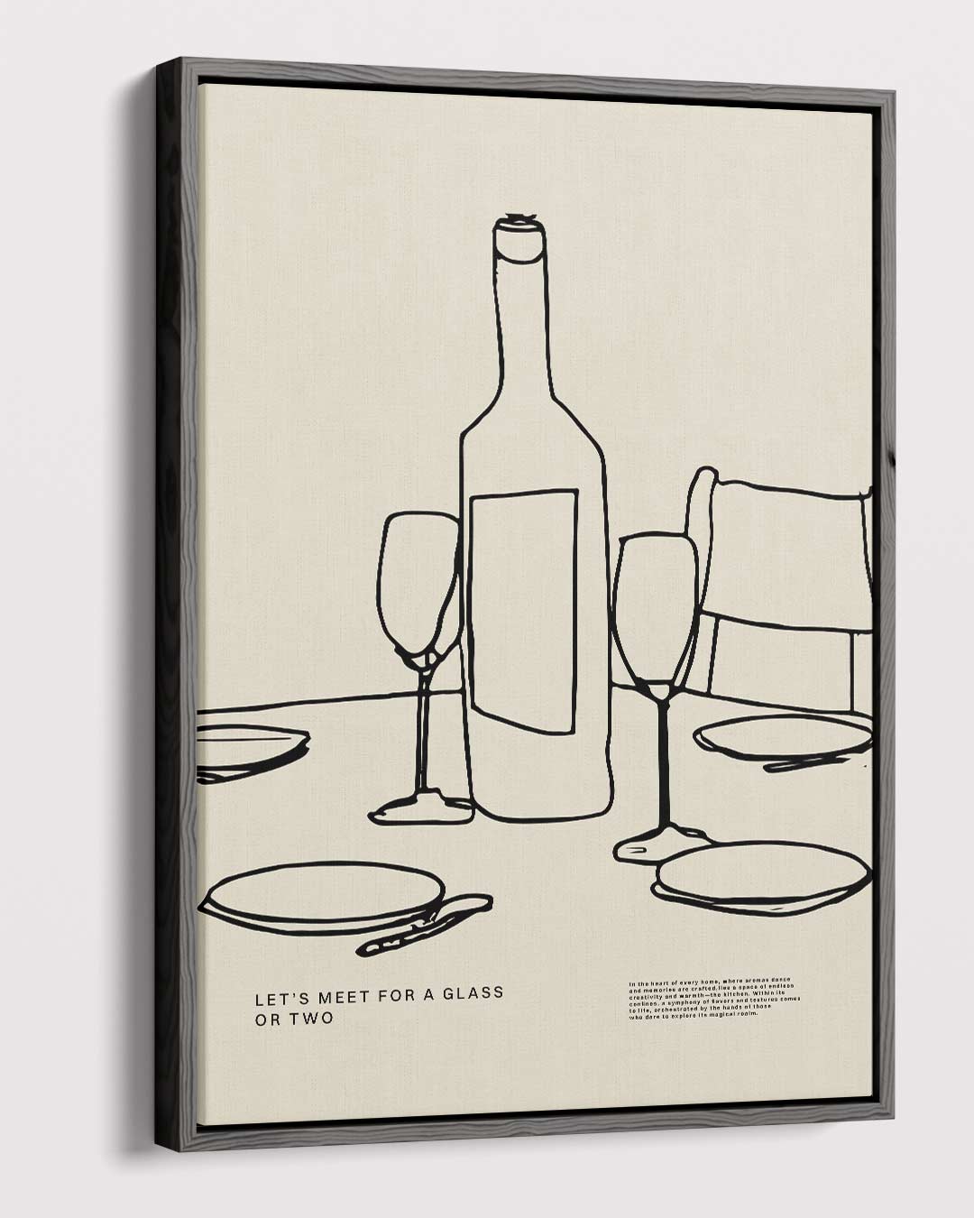 Gezellig aan tafel Kunstwerk-canvas-dibond-plexiglas-wanddecoratie-WallArtistic