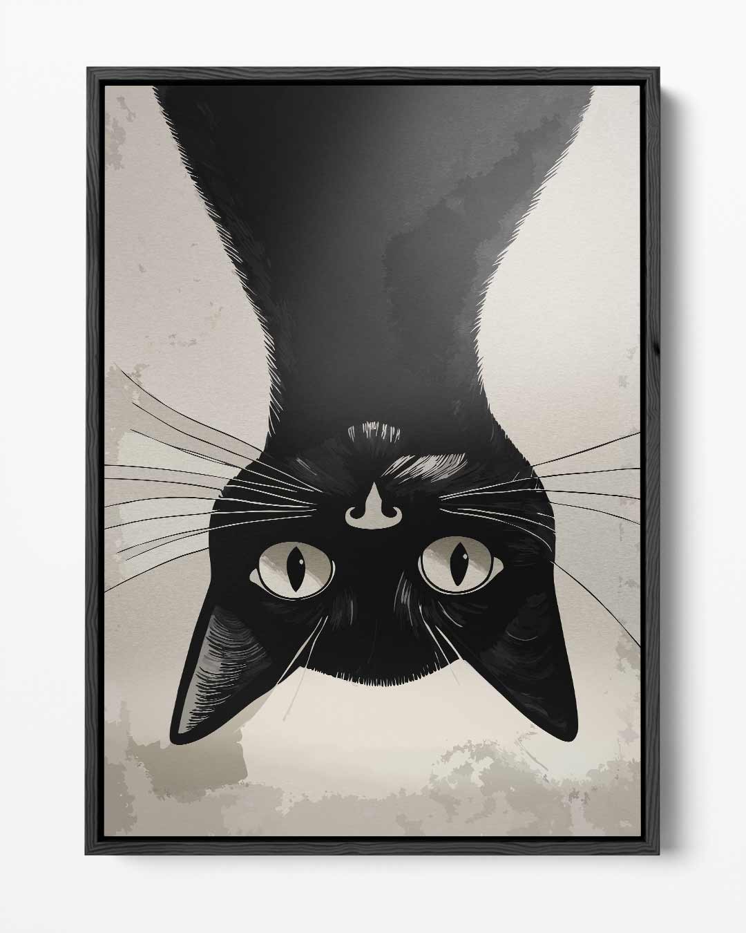 Omgekeerde Kat Verwondering Kunstwerk-canvas-dibond-plexiglas-wanddecoratie-WallArtistic