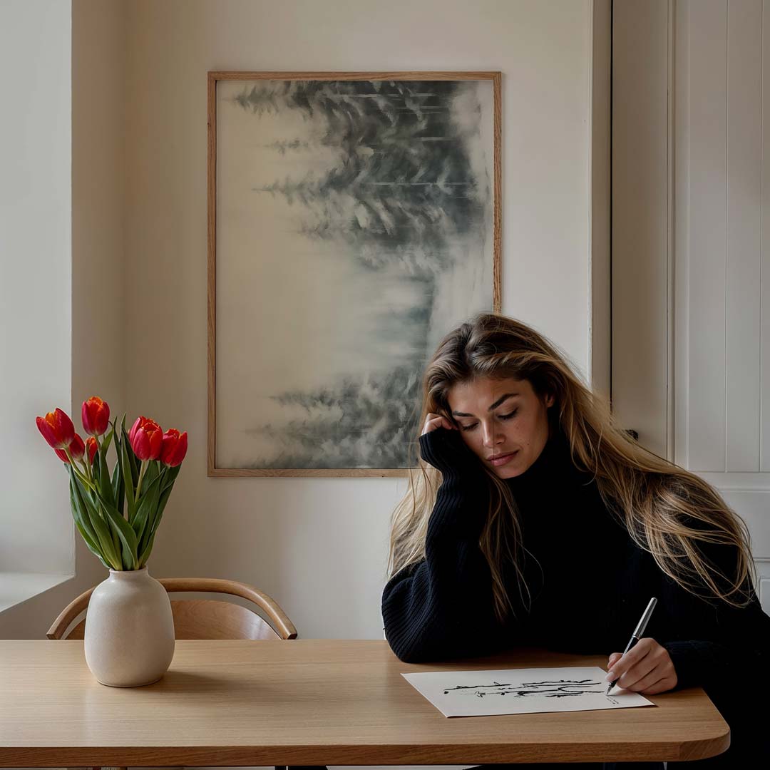 Mystieke Winterbos Poster-WallArtistic