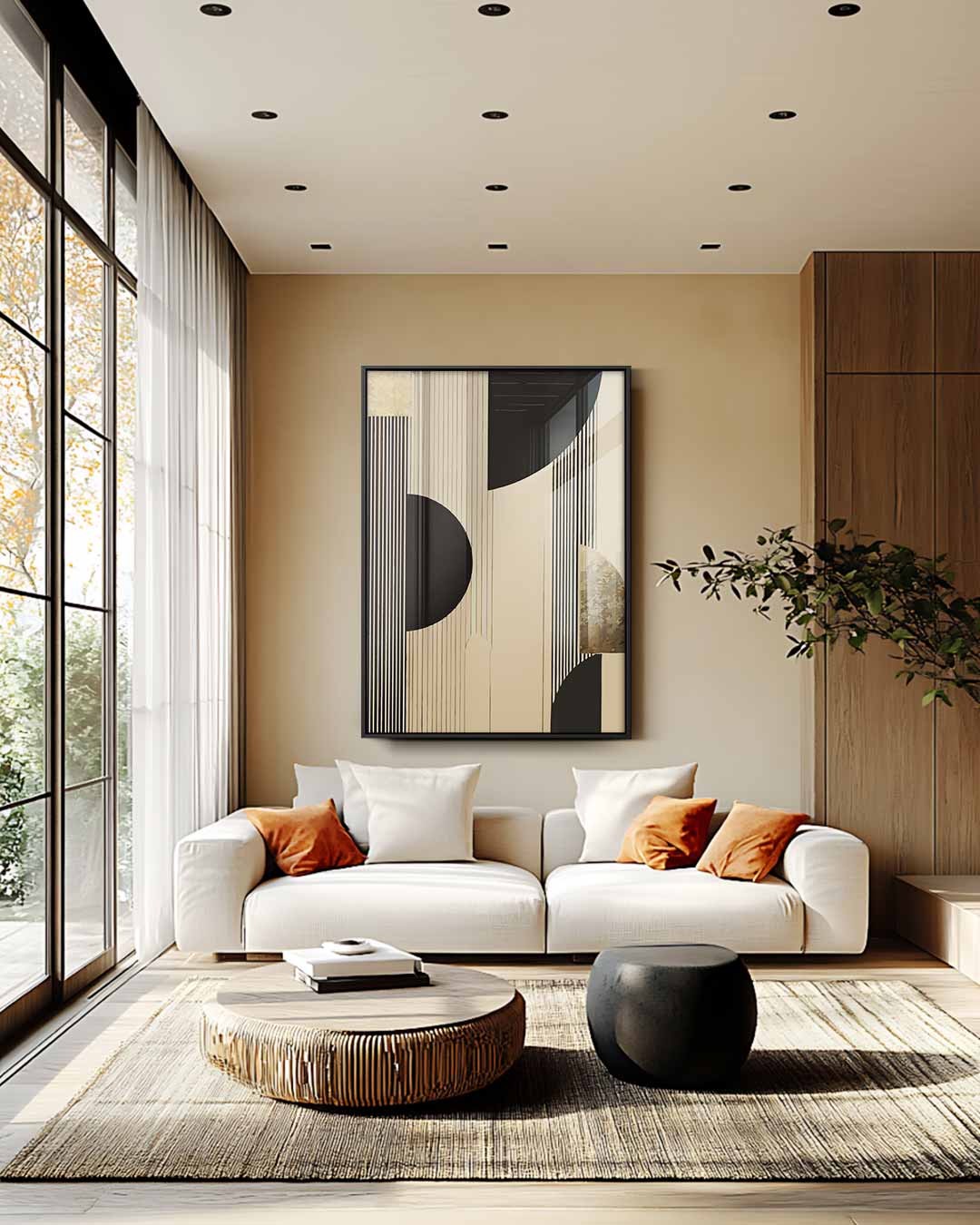 Moderne Geometrische Harmonie Kunstwerk-canvas-dibond-plexiglas-wanddecoratie-WallArtistic