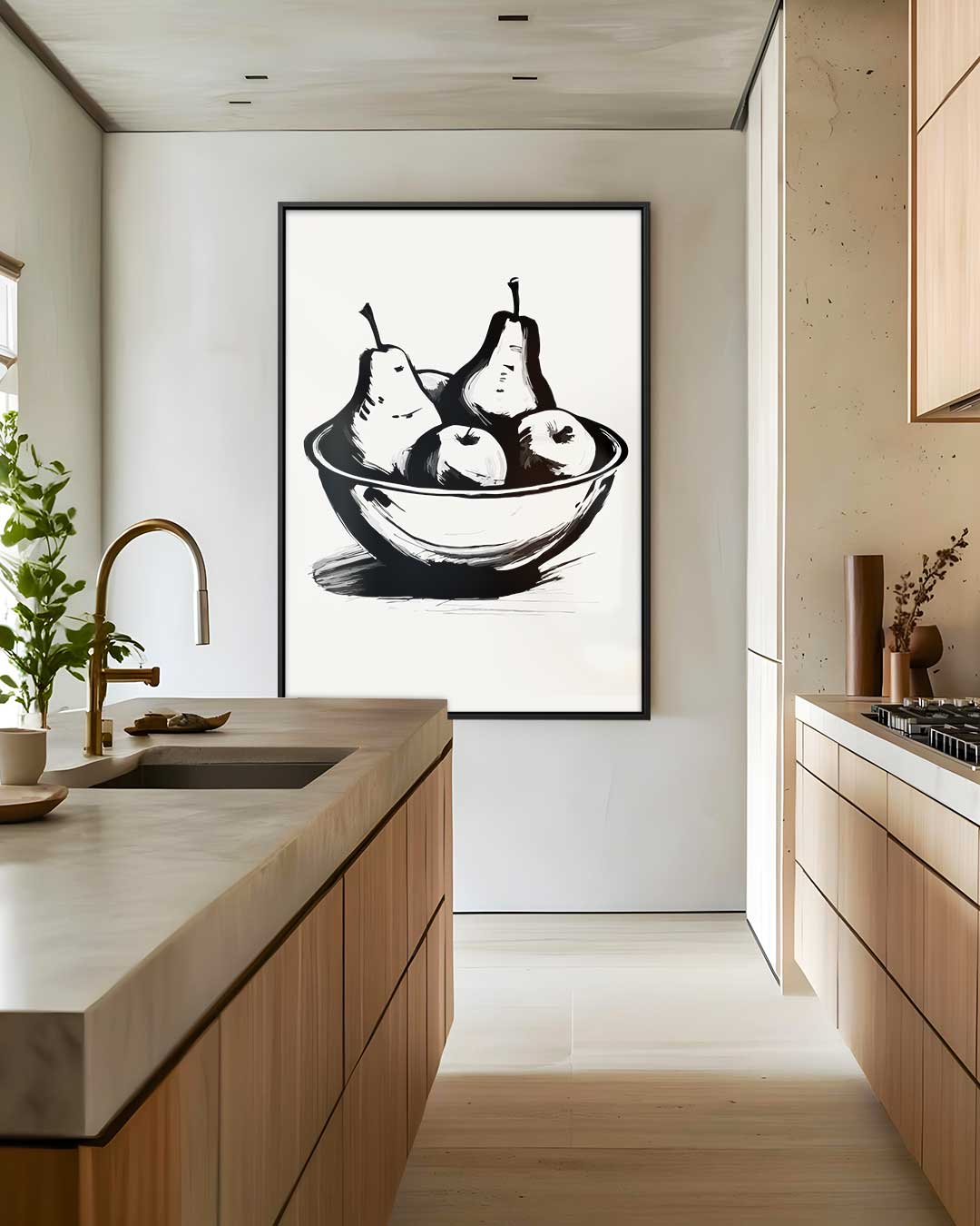 Moderne Fruitstilleven Illustratie Kunstwerk-canvas-dibond-plexiglas-wanddecoratie-WallArtistic