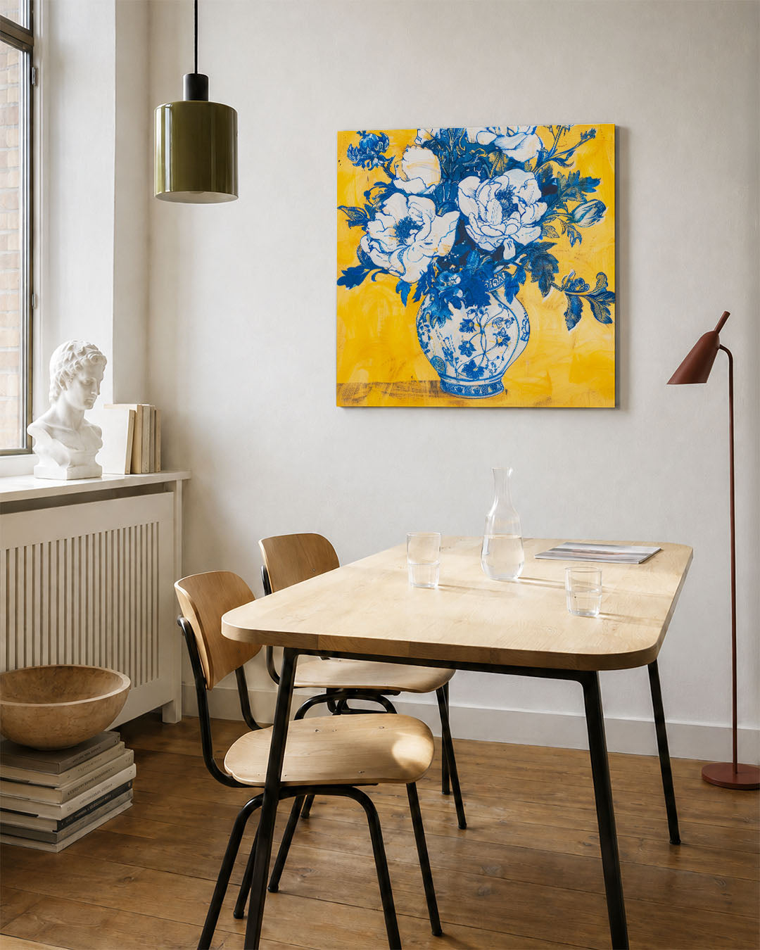 Bloemen in vaas Kunstwerk