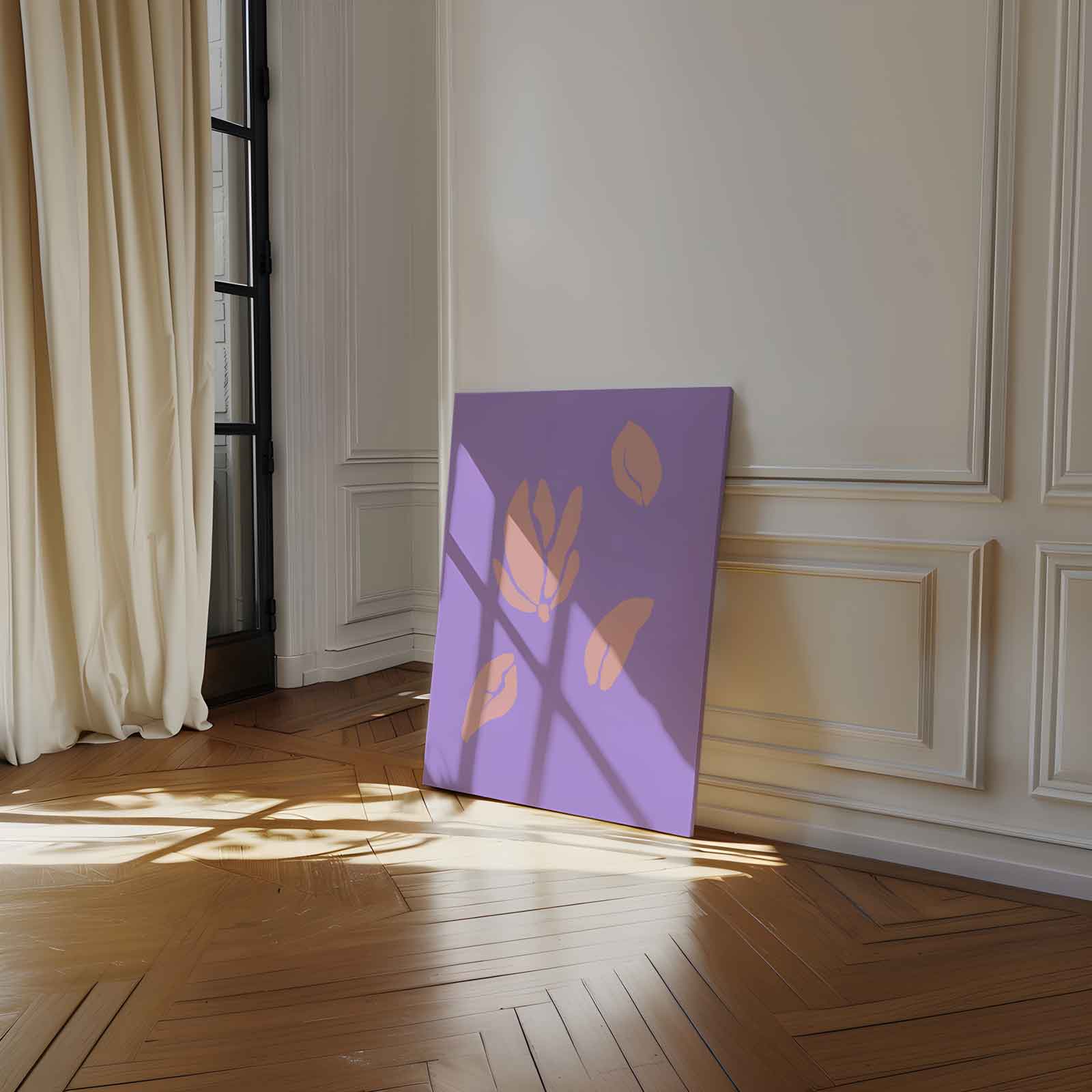 Vrolijke Bloesem Vormen Kunstwerk-canvas-dibond-plexiglas-wanddecoratie-WallArtistic
