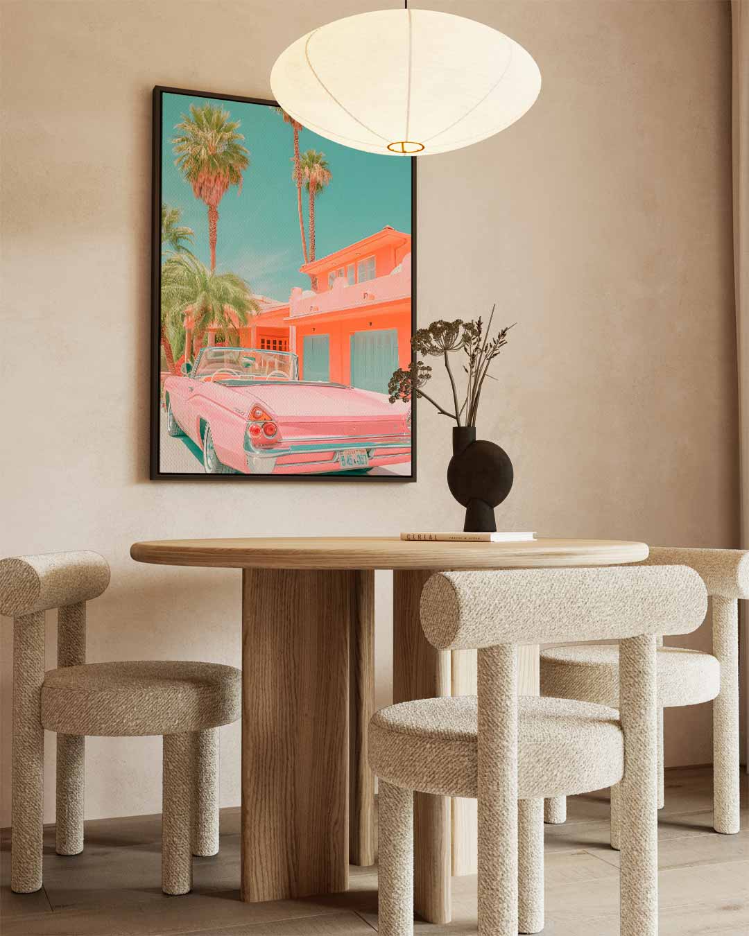 Retro Zomerdroom Kunstwerk-canvas-dibond-plexiglas-wanddecoratie-WallArtistic