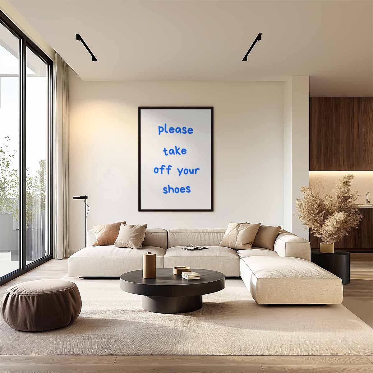 Vriendelijke Welkomstboodschap Kunstwerk-canvas-dibond-plexiglas-wanddecoratie-WallArtistic