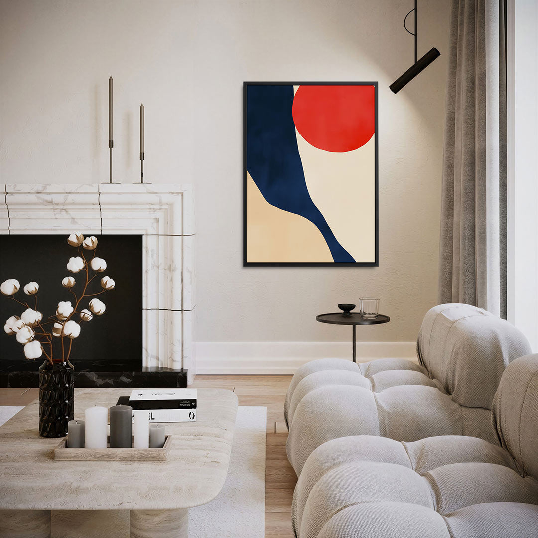 Vloeiende vormen compositie Kunstwerk