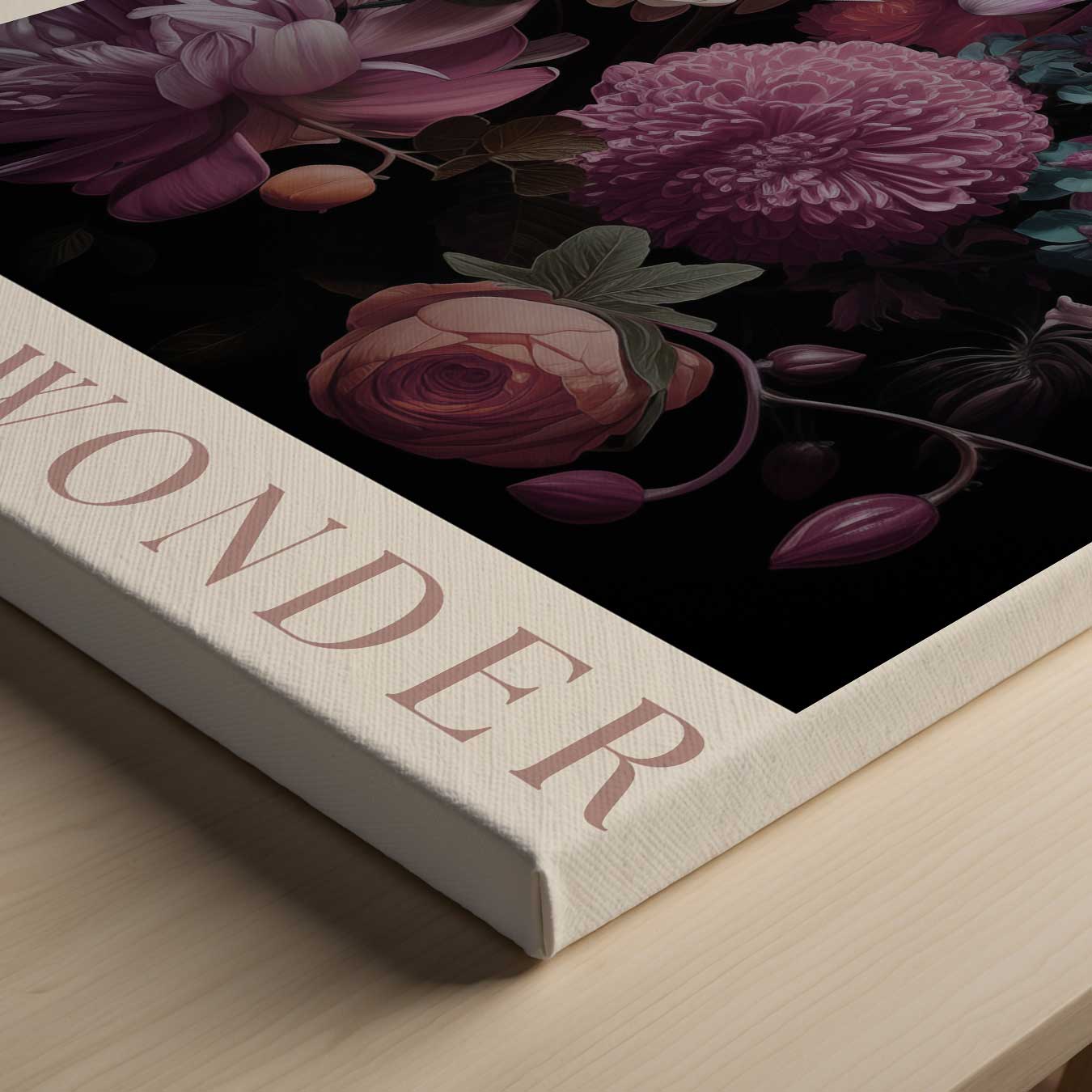 Bloemenpracht Woordenprint Kunstwerk-canvas-dibond-plexiglas-wanddecoratie-WallArtistic