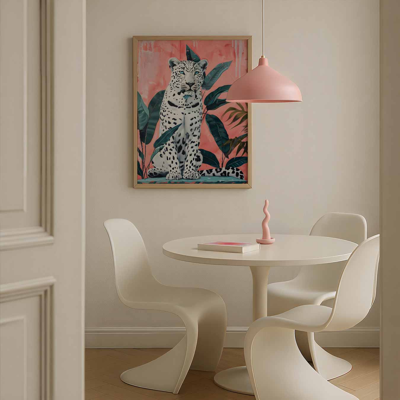 Mystieke Luipaard op Roze Poster