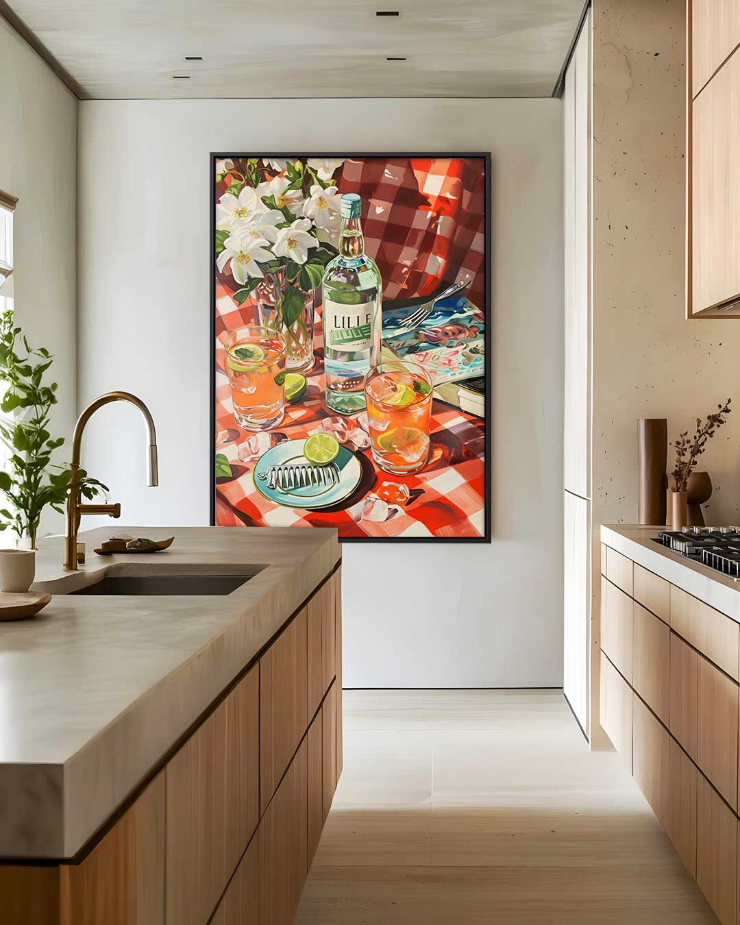 Zomerse Picknick Tafereel Kunstwerk-canvas-dibond-plexiglas-wanddecoratie-WallArtistic