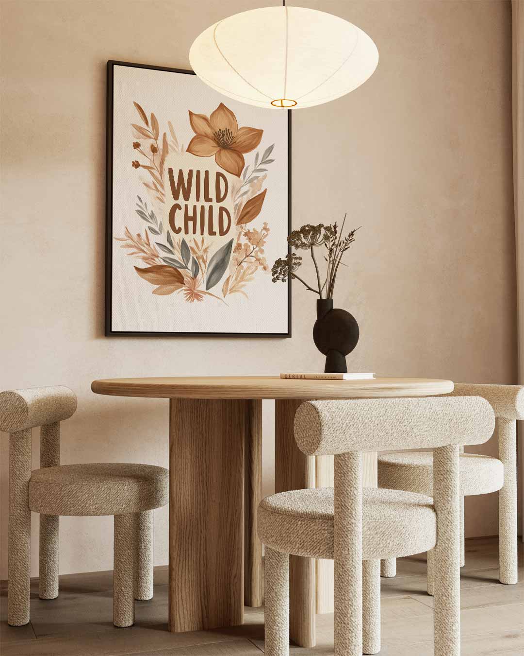 Wild Child Bloemenprint Kunstwerk-canvas-dibond-plexiglas-wanddecoratie-WallArtistic