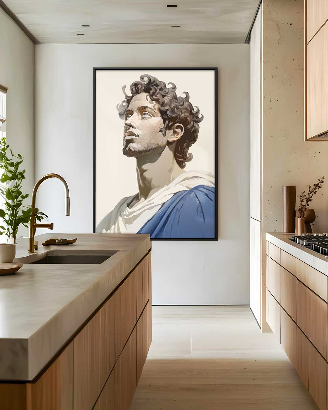Moderne Klassieke Portretkunst Kunstwerk-canvas-dibond-plexiglas-wanddecoratie-WallArtistic