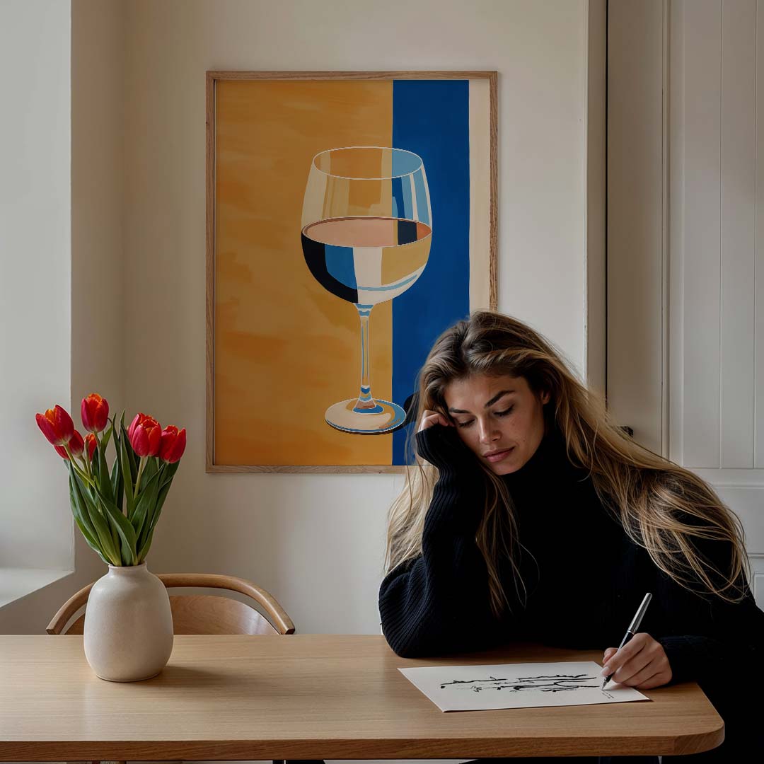 Moderne Wijnkunst Poster-WallArtistic