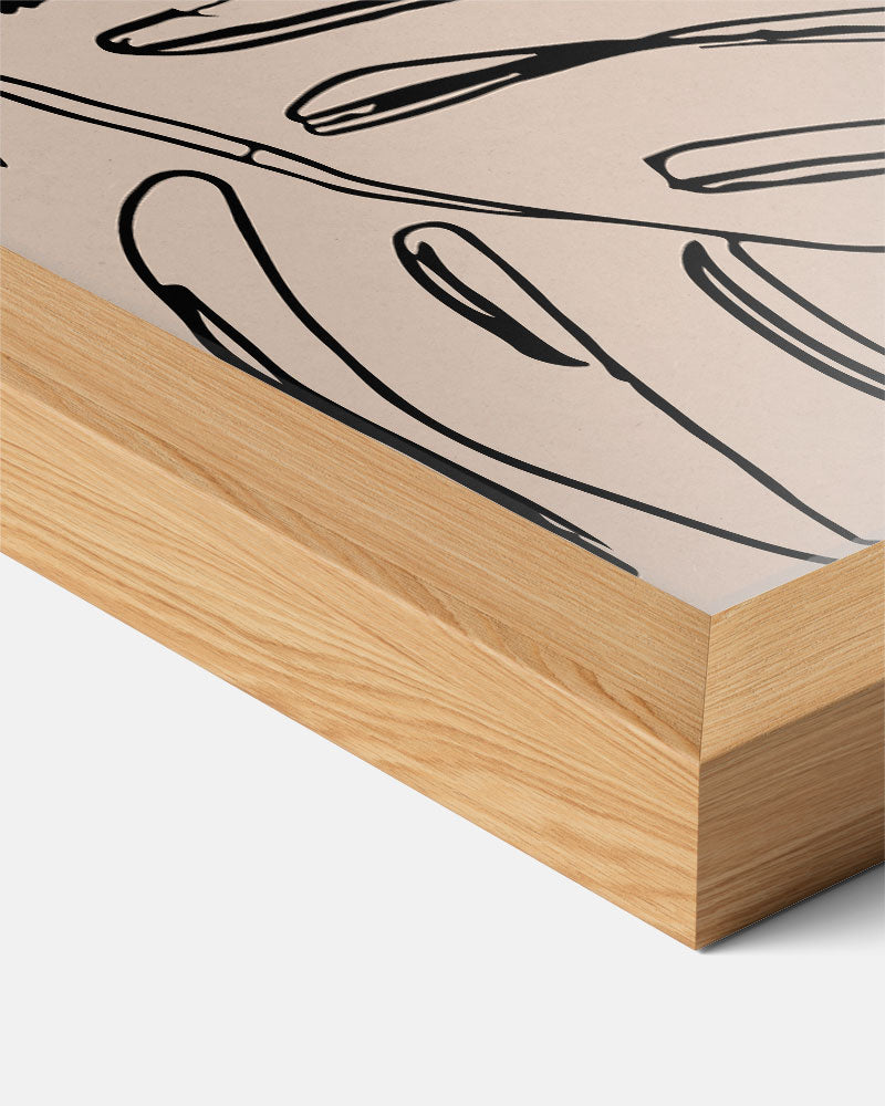 Minimalistische Monstera Kunstposter-WallArtistic