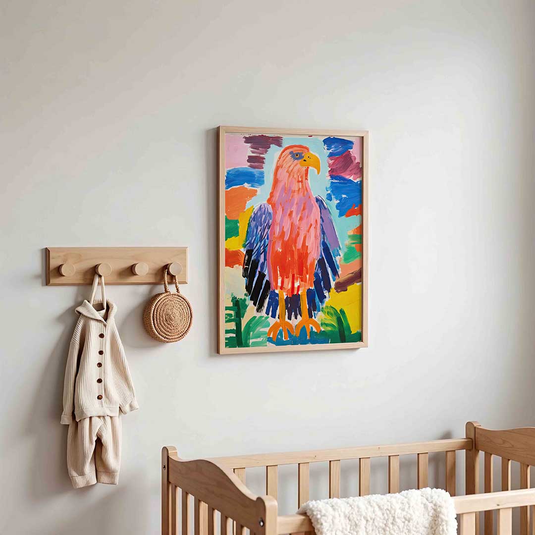 Vogel met kleurrijke veren Poster