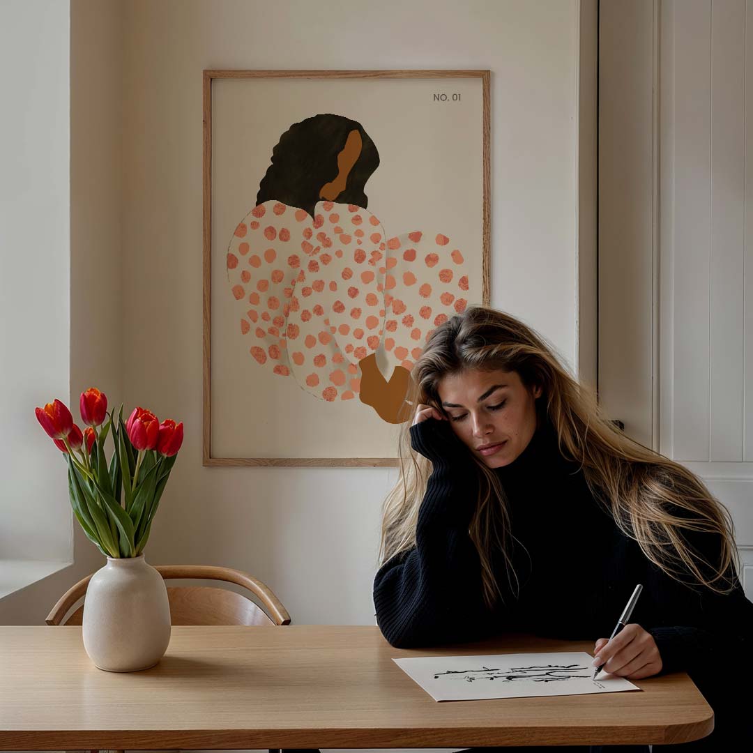Elegante Vrouwelijke Kunstposter-WallArtistic