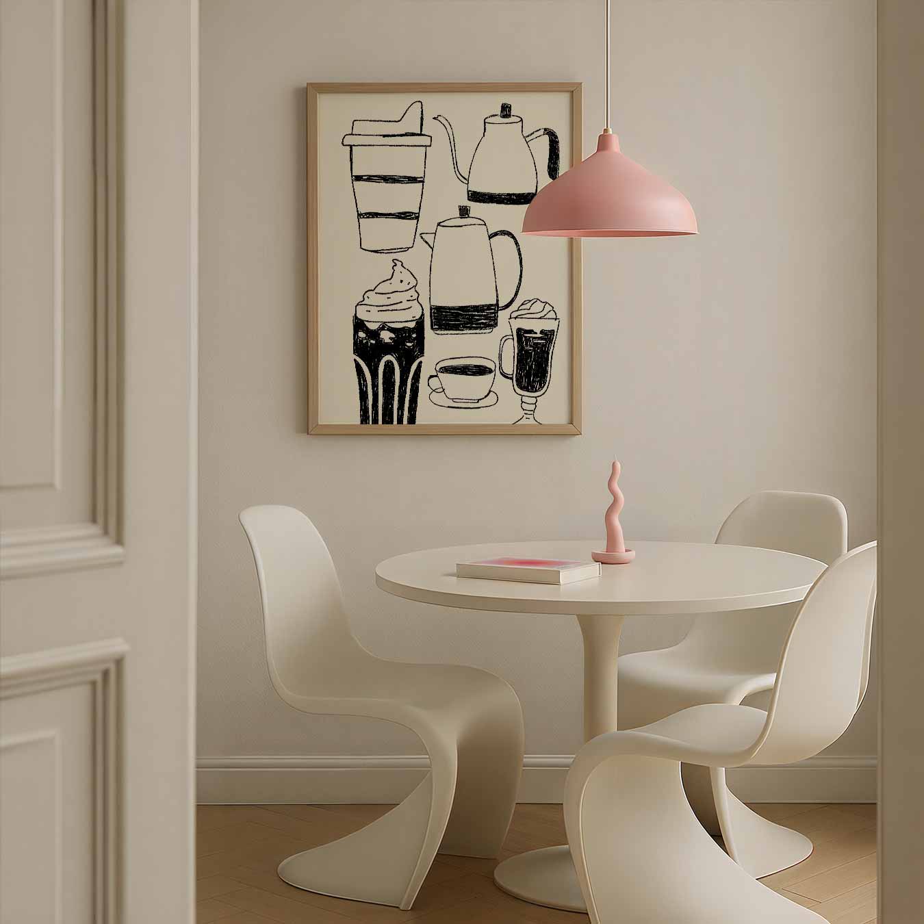 Koffiemoment Illustratie Poster-WallArtistic